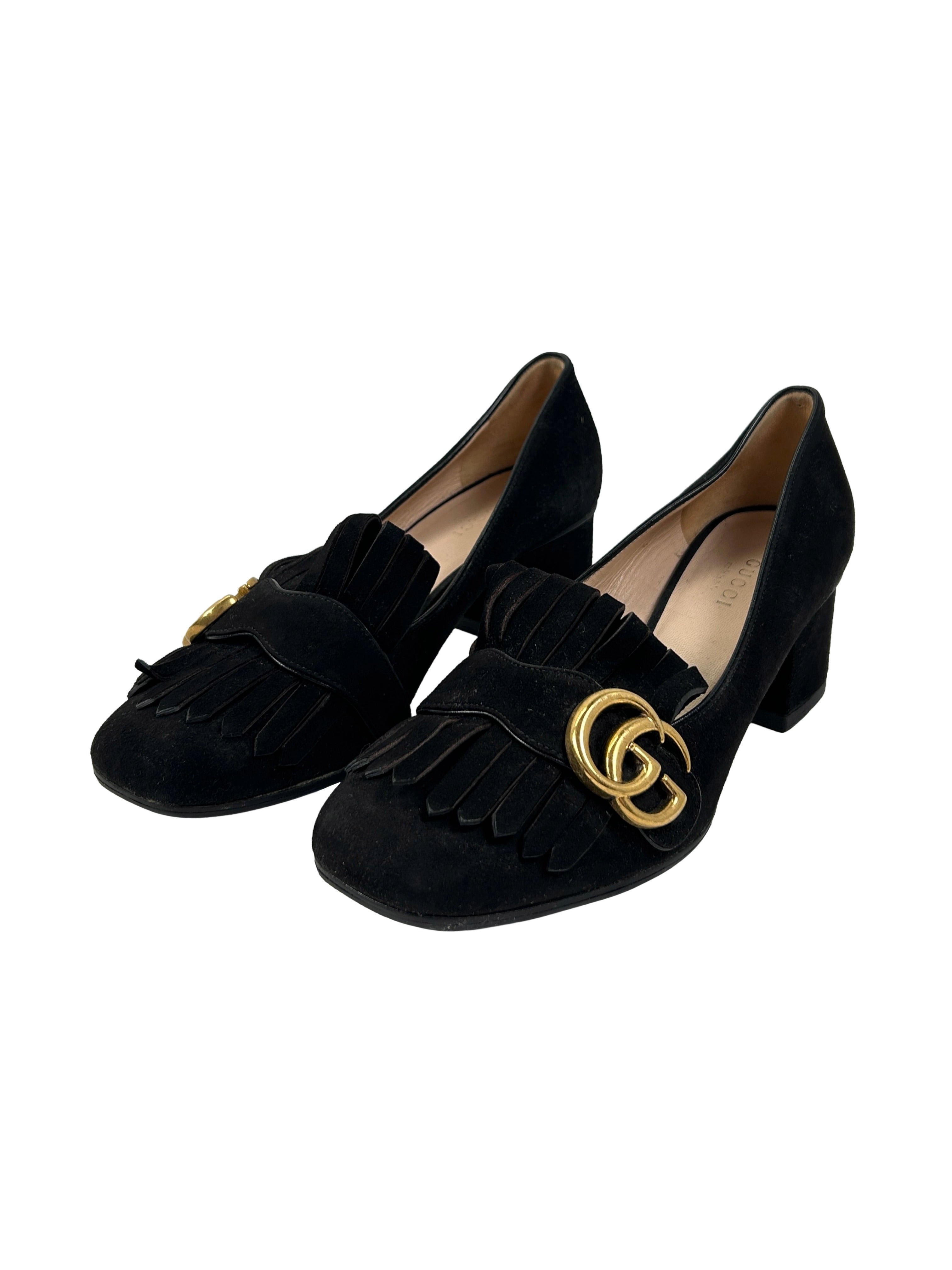 Gucci Size 36.5 Marmont Suede Loafers
