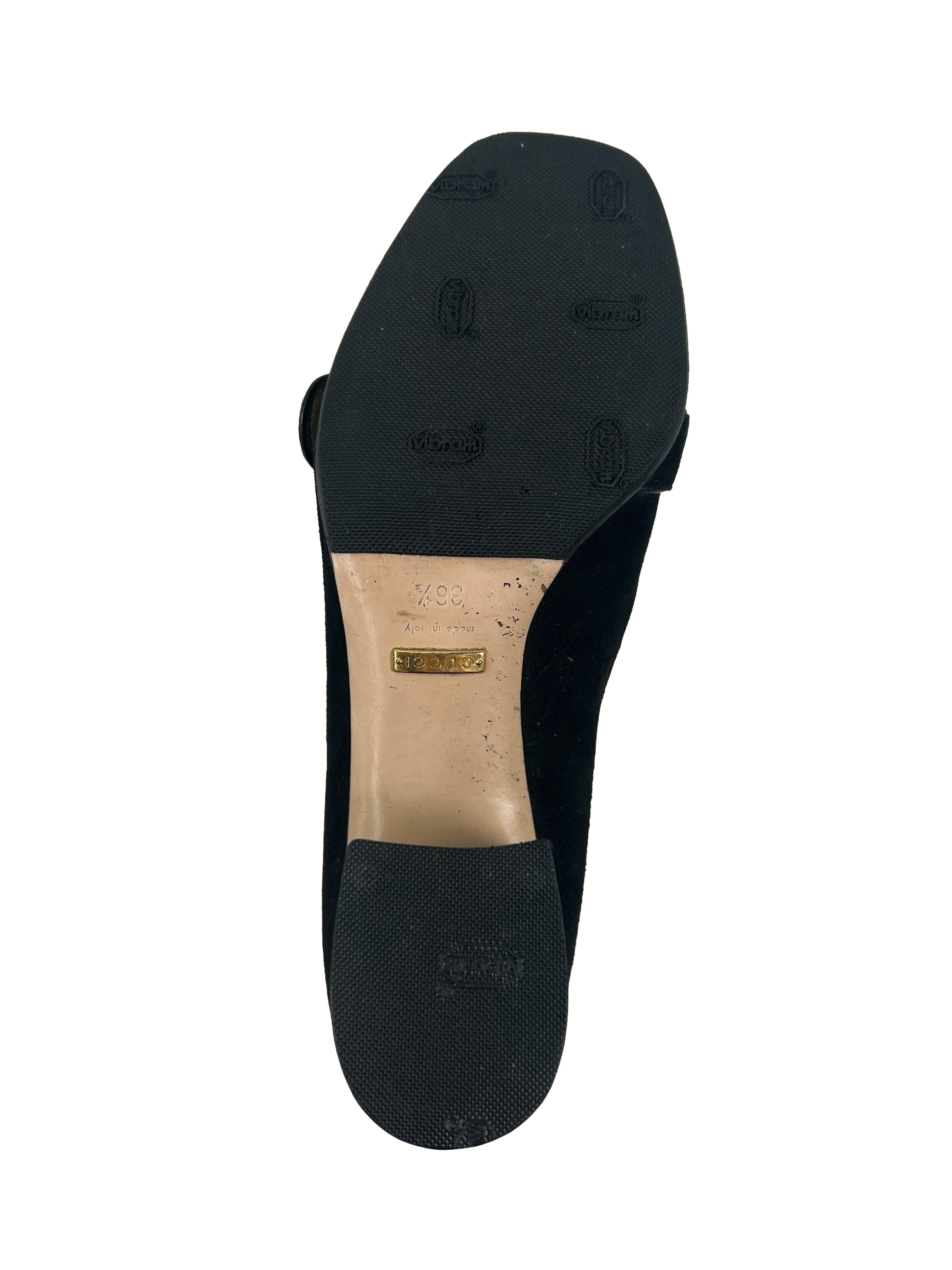 Gucci Size 36.5 Marmont Suede Loafers