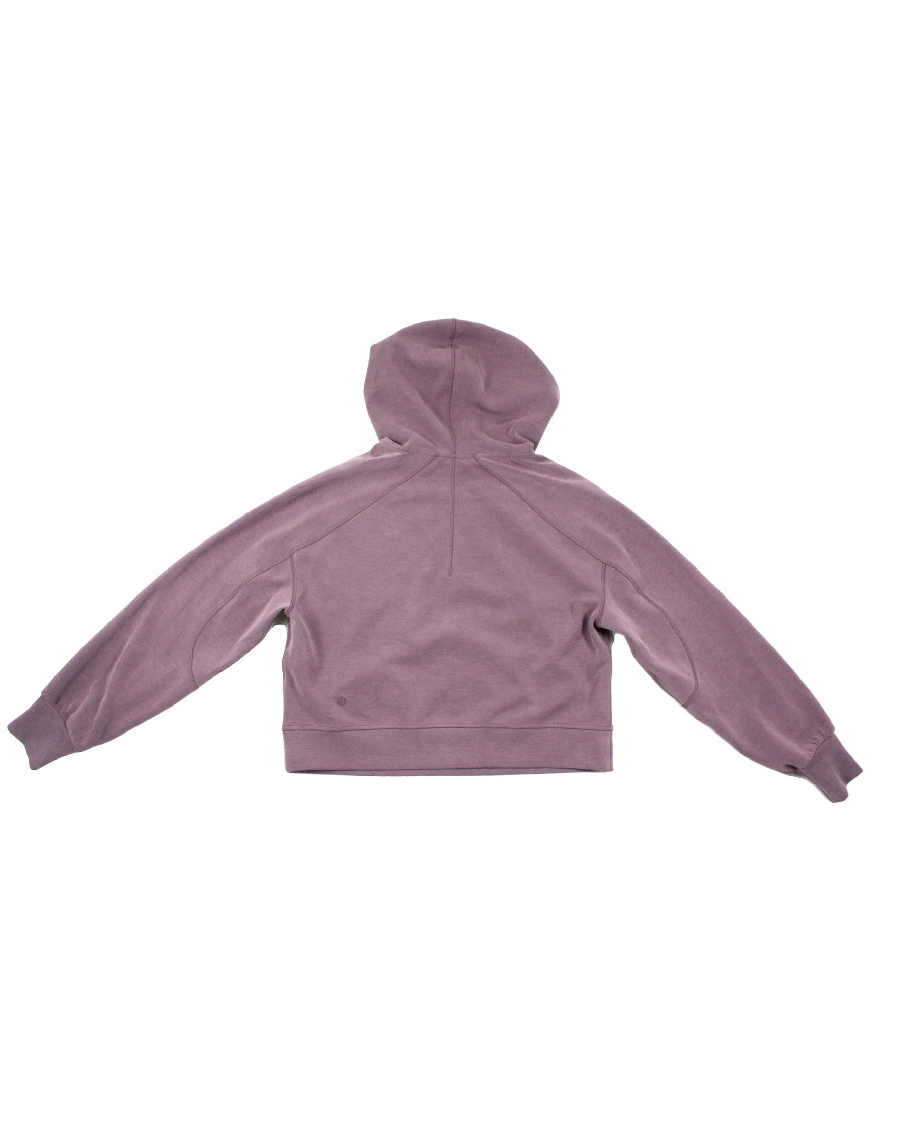 Lululemon Women's Purple Cropped Hooded Long Sleeve Sweatshirt with Boxy Fit