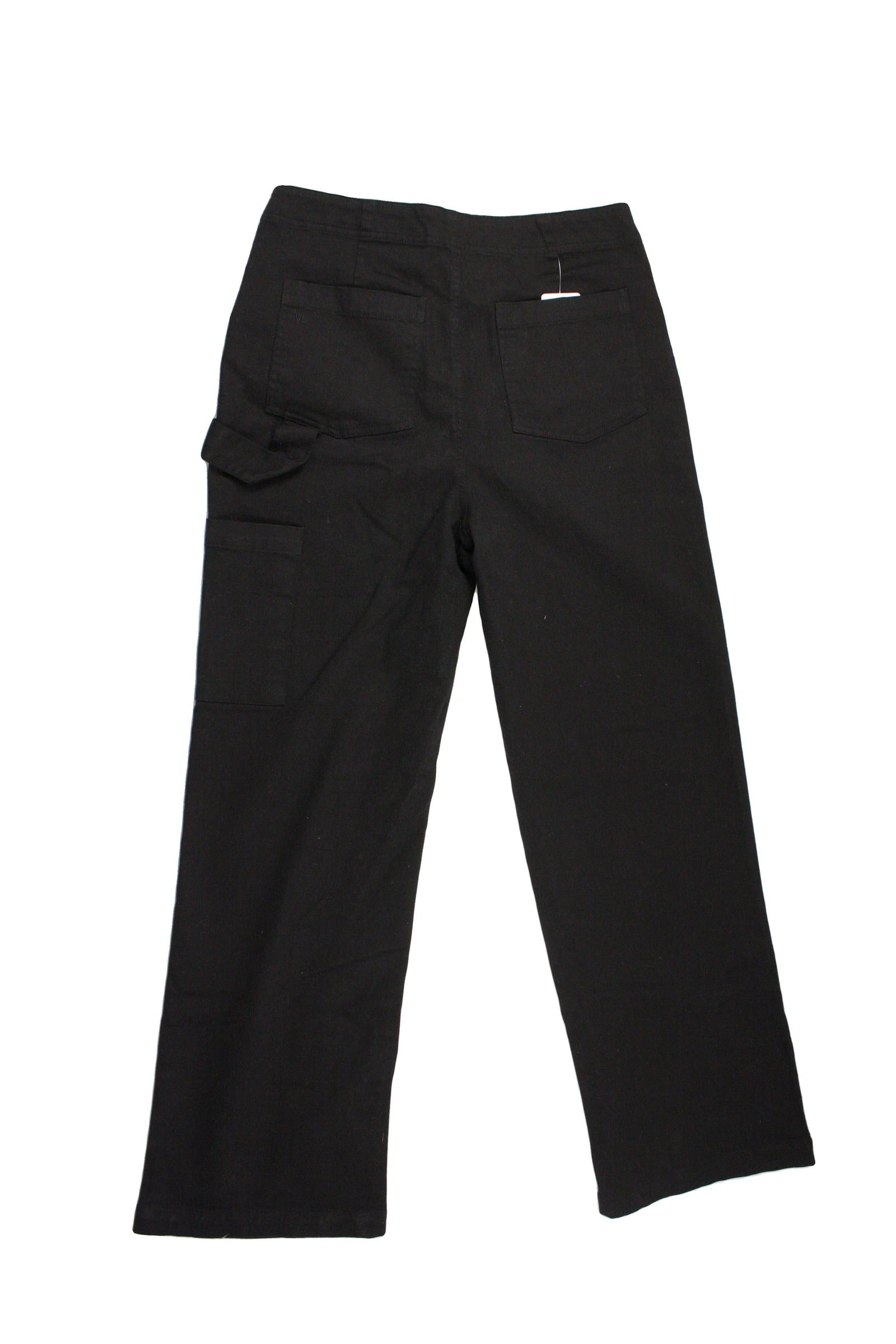 M&L Men's Black High-Waist Pants with Side Loop and Waist Buttons – Size 32