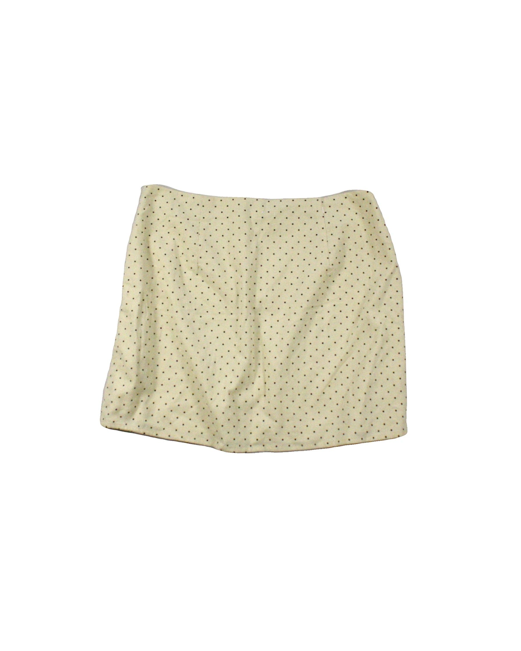 Pretty Garbage Women's Cream and Black Polka Dot Mini Skirt – Size 28