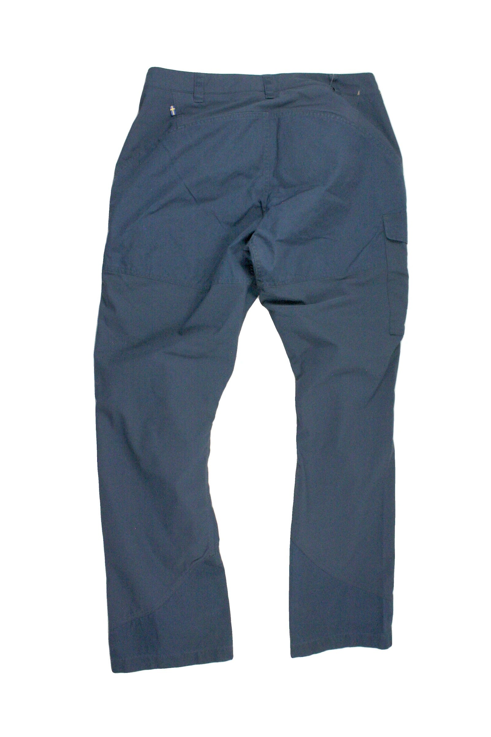 Fjällräven Men's Blue Low-Rise Cargo Pants with Six Pockets – Size 32