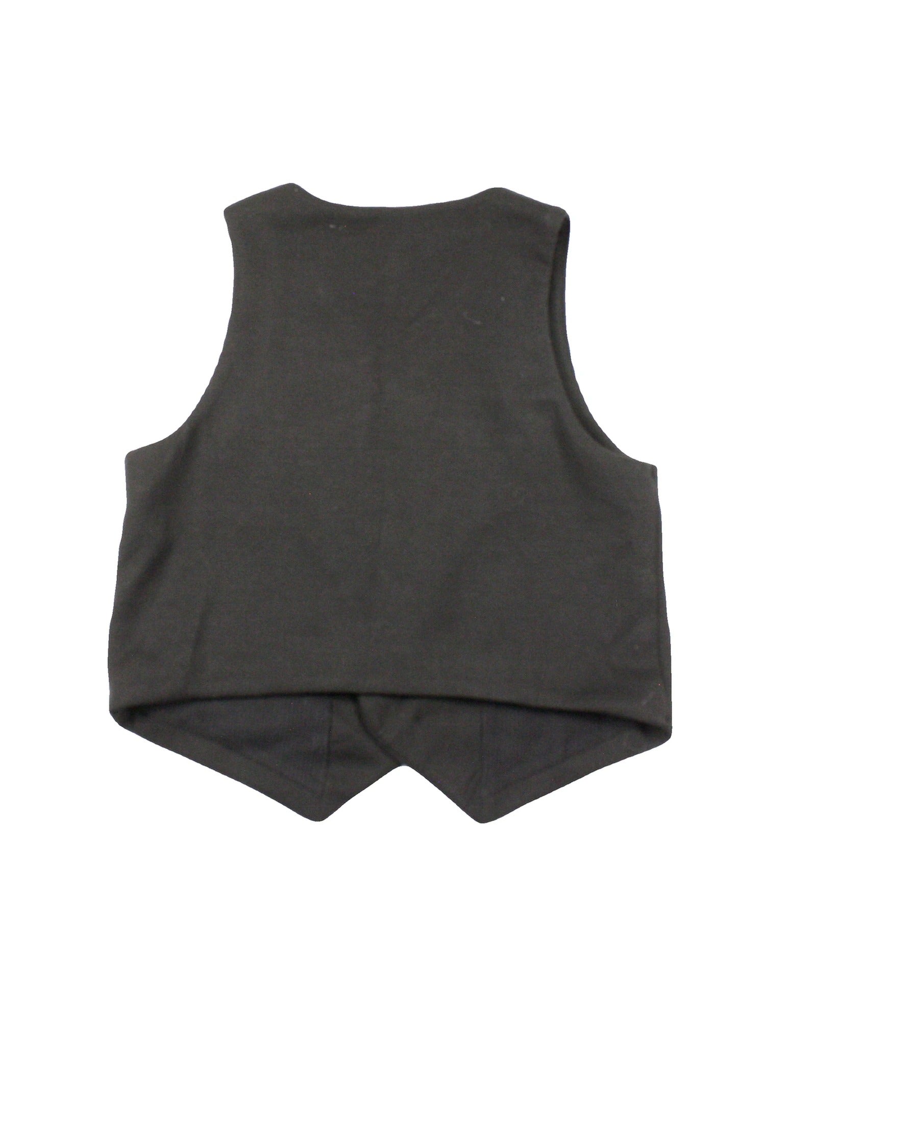 Kotn Women's Black Vest with Asymmetric Buttons and Pointed Hem – Size M