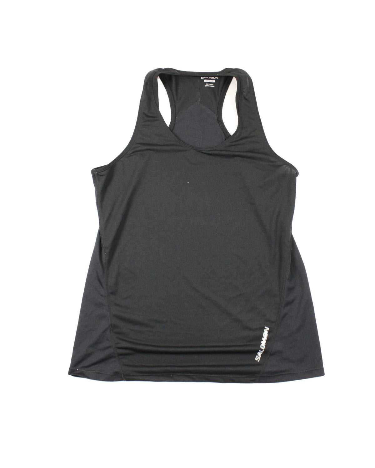 Salomon Women's Black Sleeveless Athletic Top with Racerback and Scoop Neck – Size M