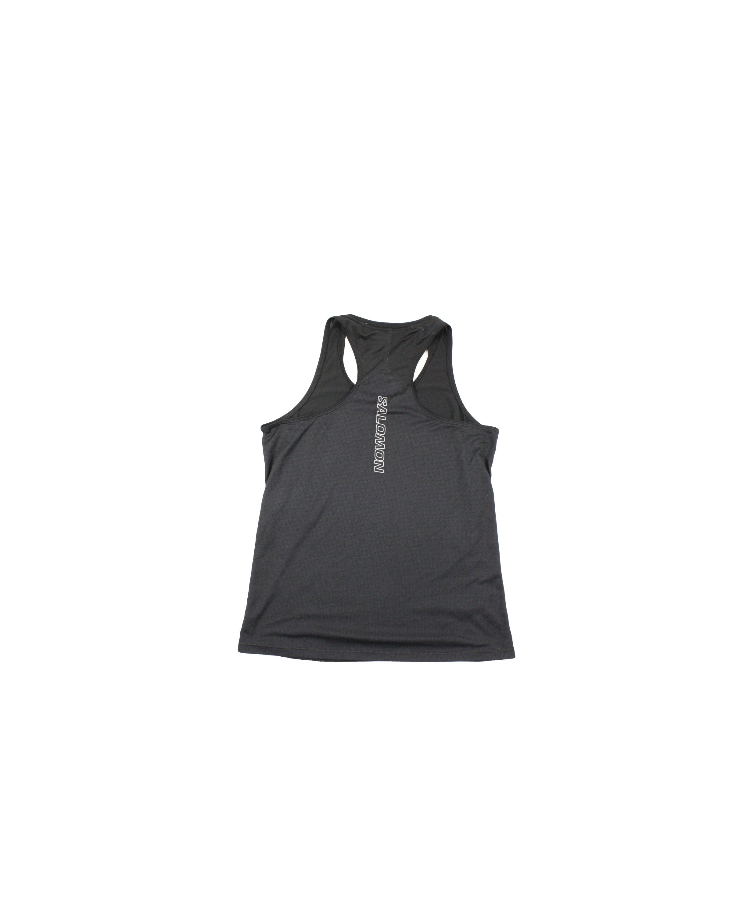 Salomon Women's Black Sleeveless Athletic Top with Racerback and Scoop Neck – Size M