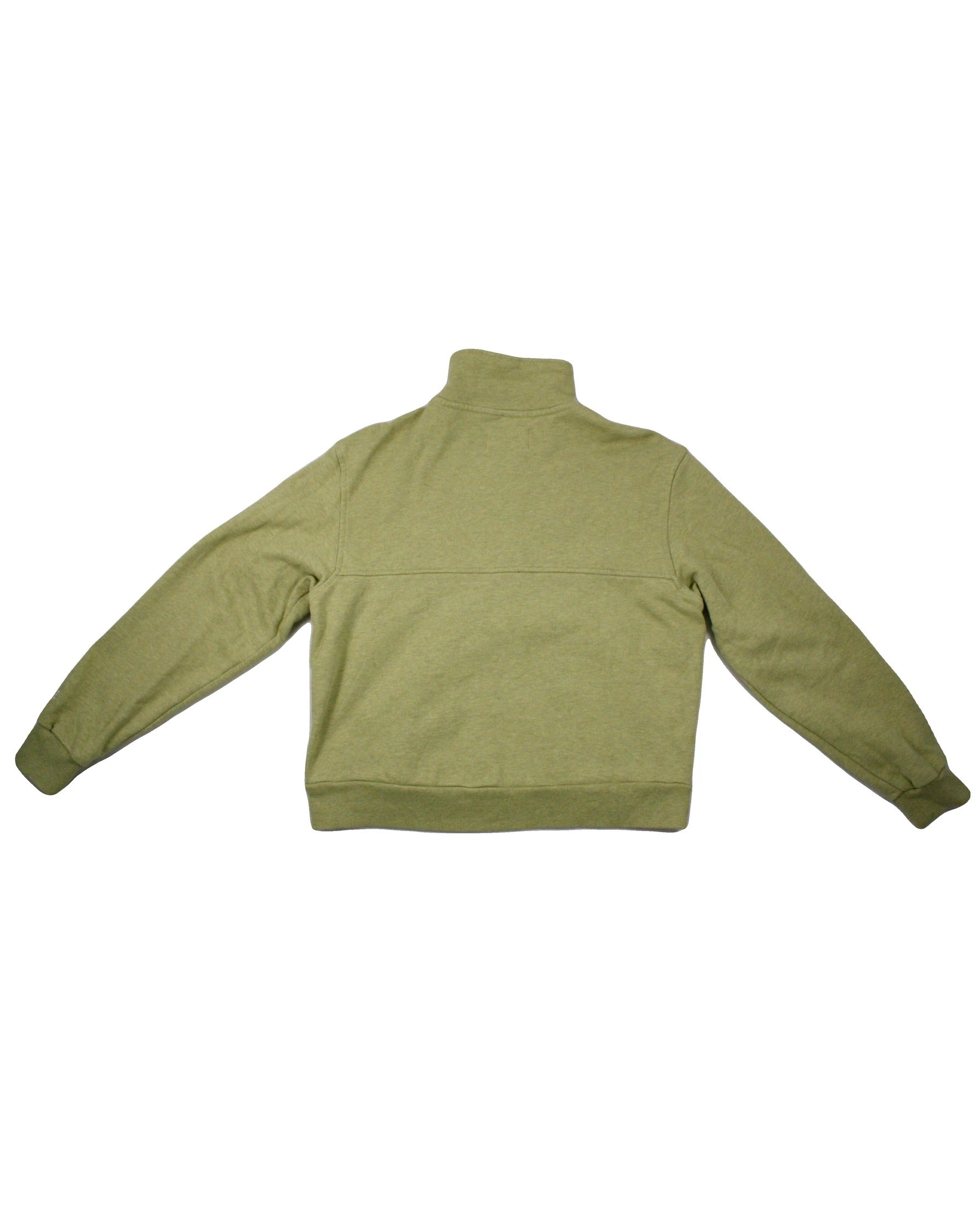 Everlane Women's Light Green Long Sleeve Half-Zip Sweatshirt with High Neck – Size 2XS