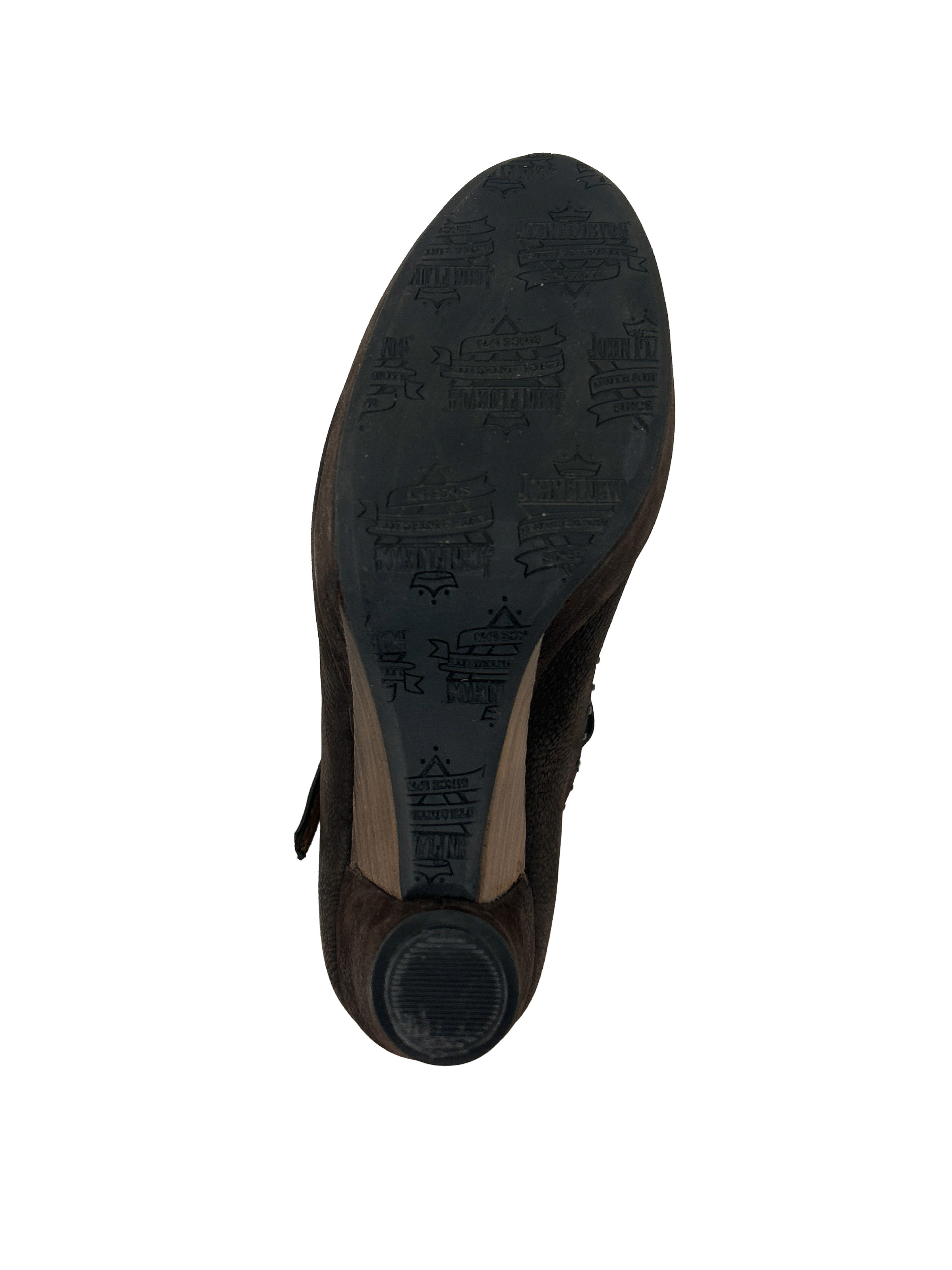 John Fluevog Size 6 Gertrude T-Strap Wedge Heels