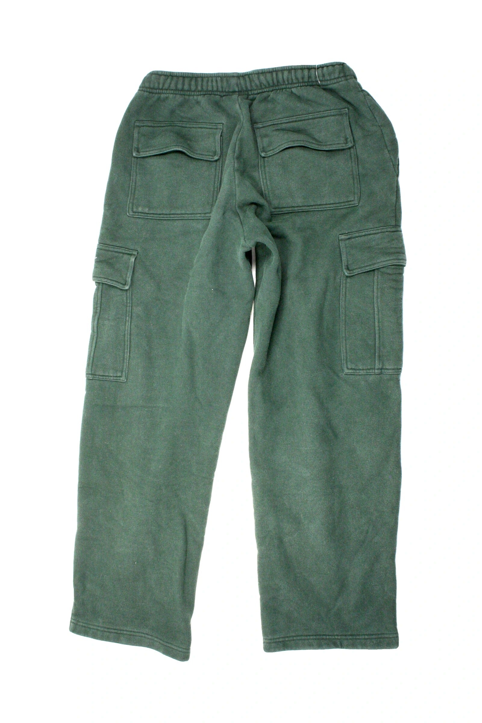 TNA Sweatfleece Women's Green High-Rise Wide-Leg Cargo Pants – Size 28