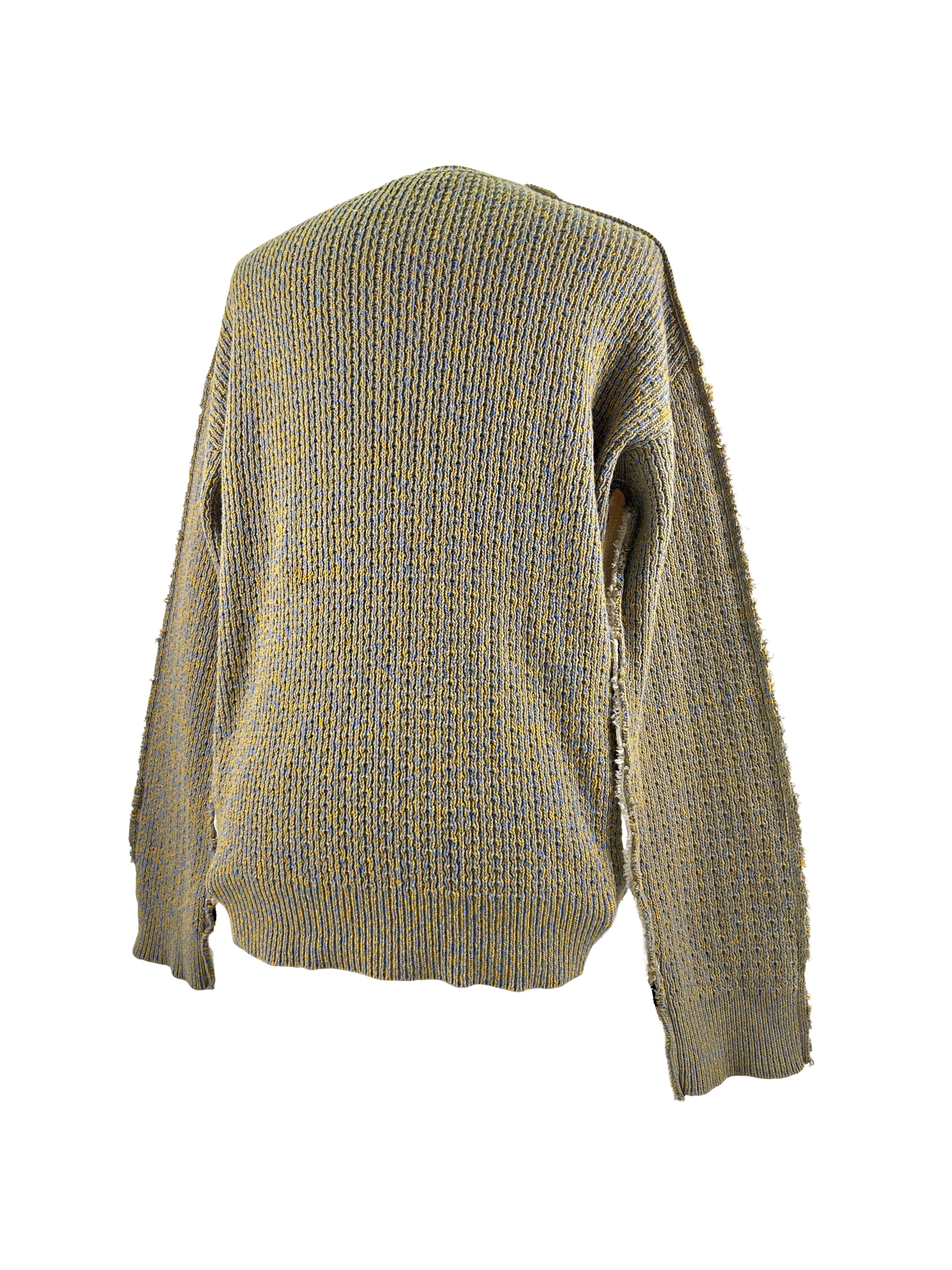 Marni Size 52 Two-Tone V-Neck Sweater