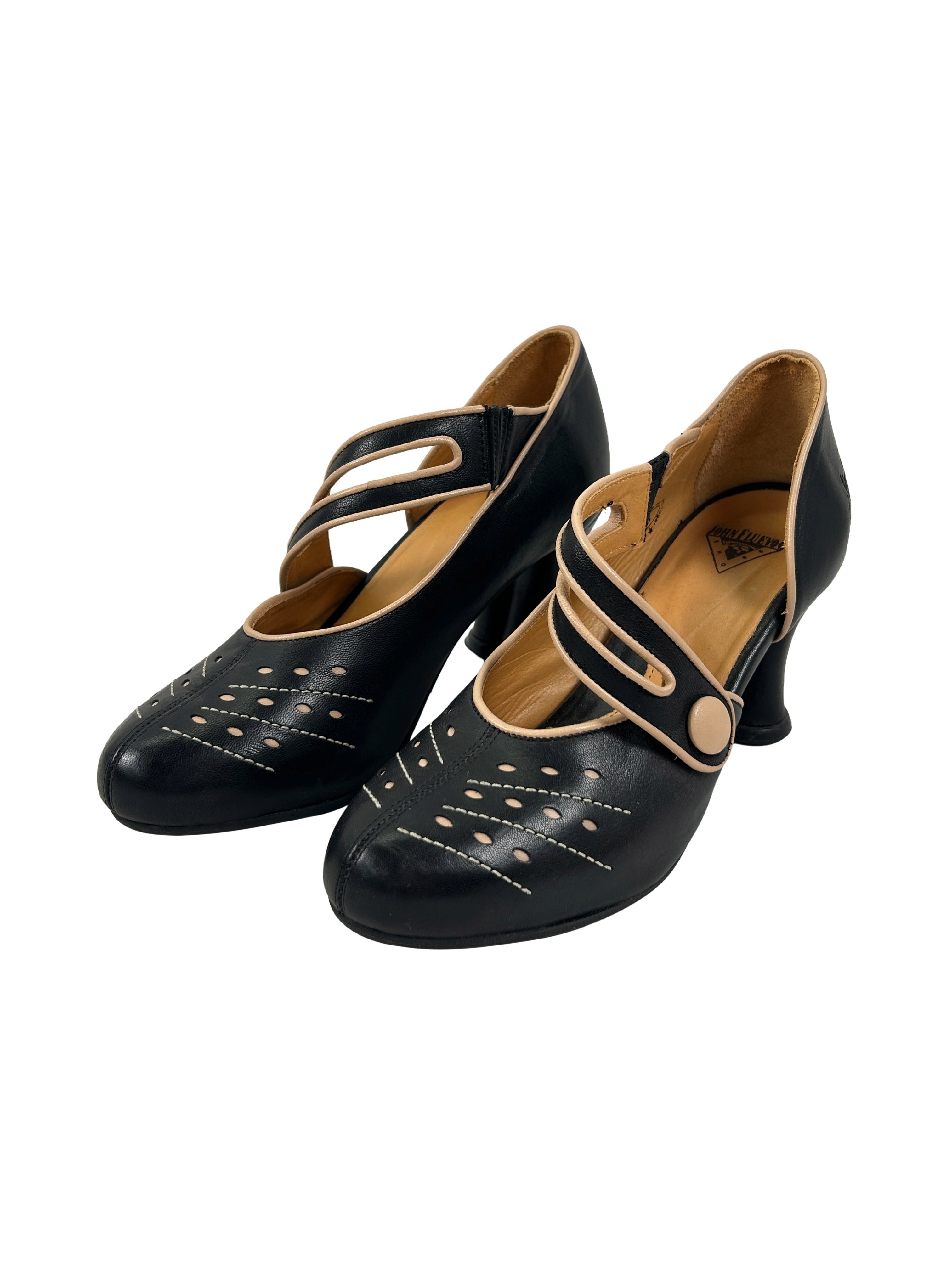John Fluevog Size 8 Allure Asymmetrical Mary Jane Heels