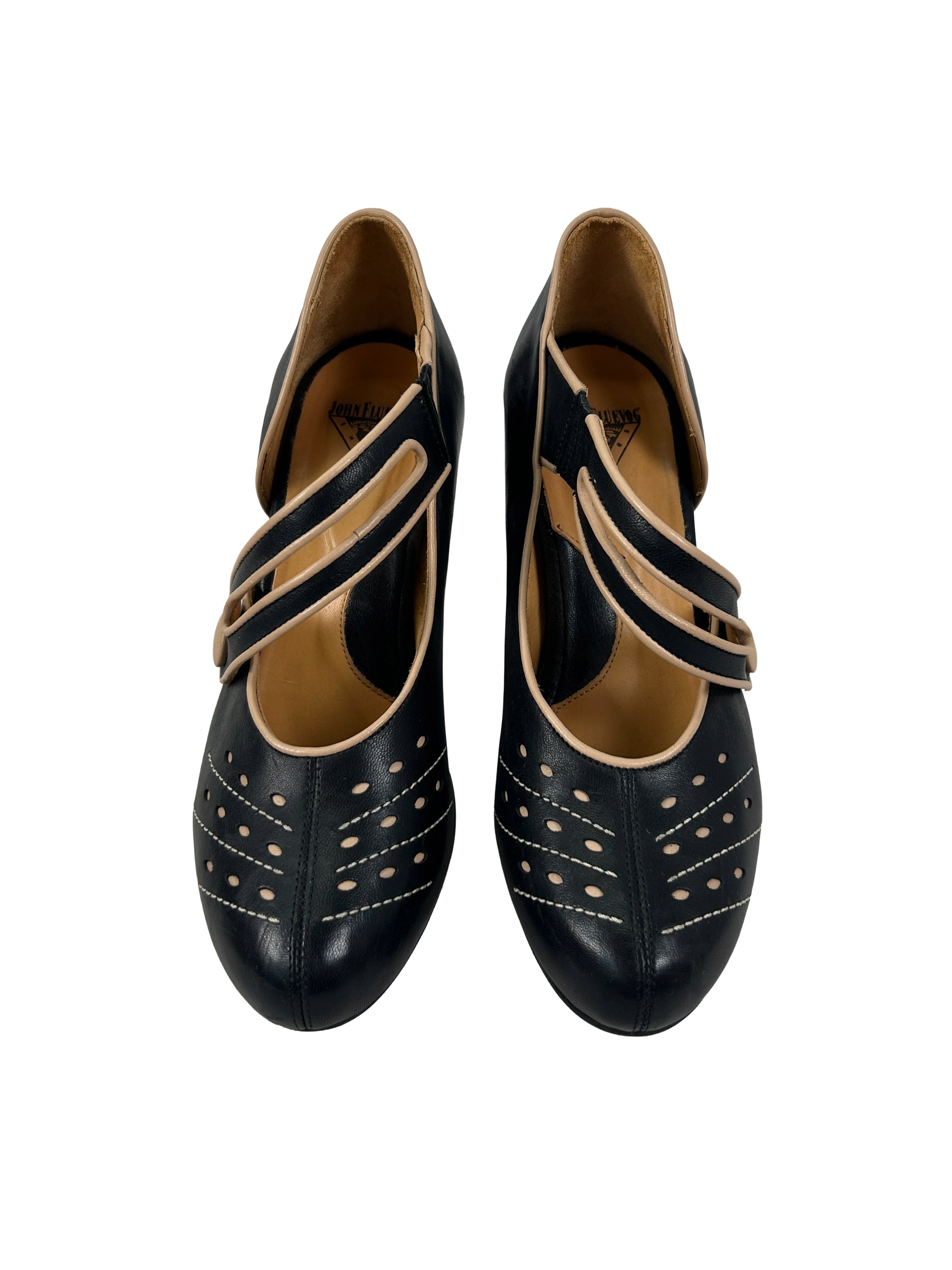 John Fluevog Size 8 Allure Asymmetrical Mary Jane Heels