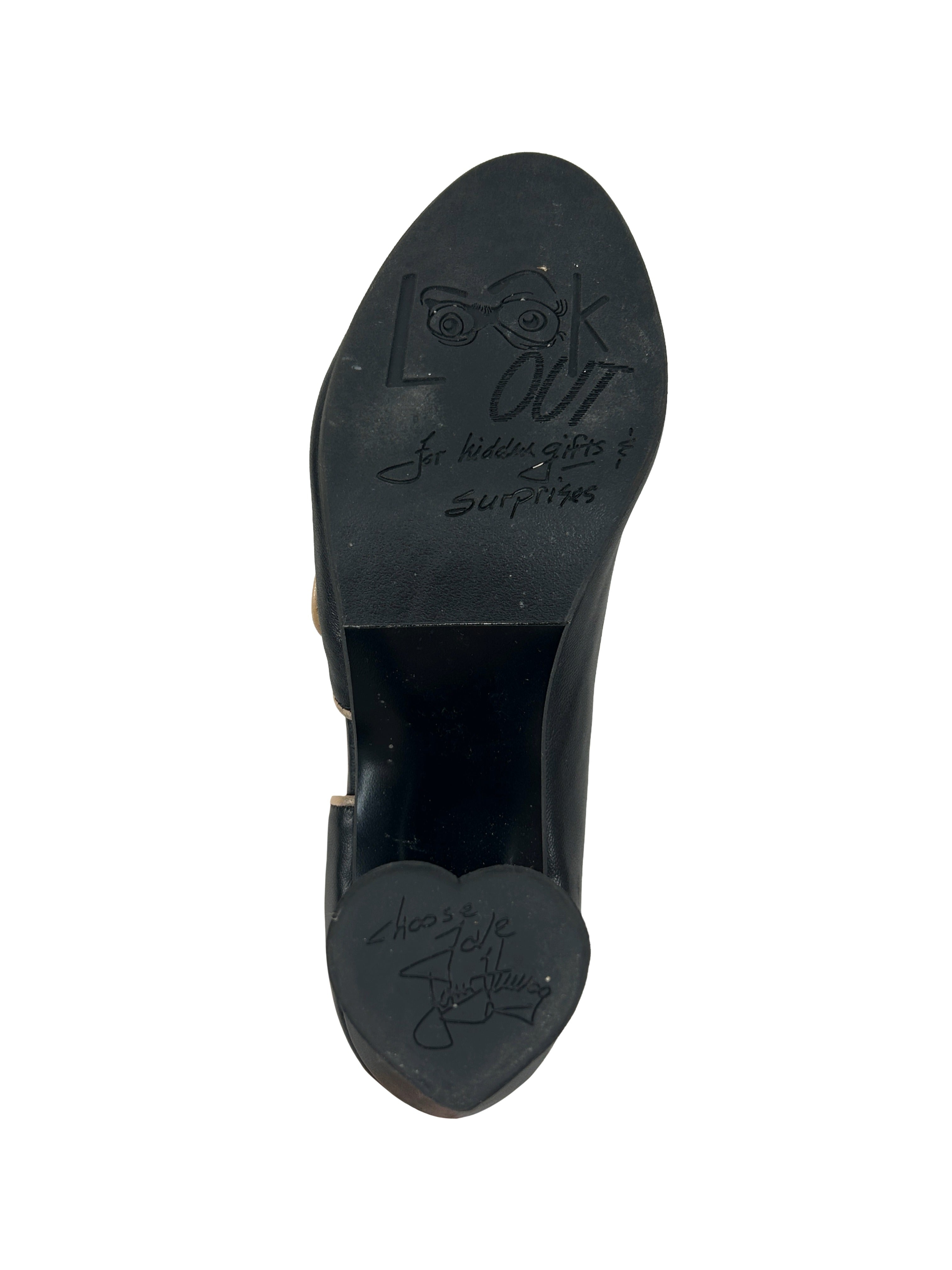 John Fluevog Size 8 Allure Asymmetrical Mary Jane Heels