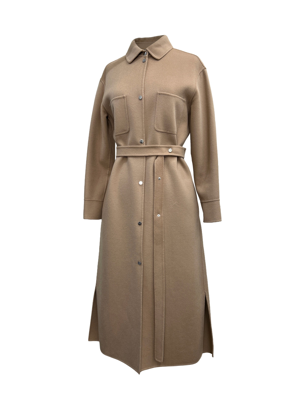 'S Max Mara Size 2 Belted Wool Coat