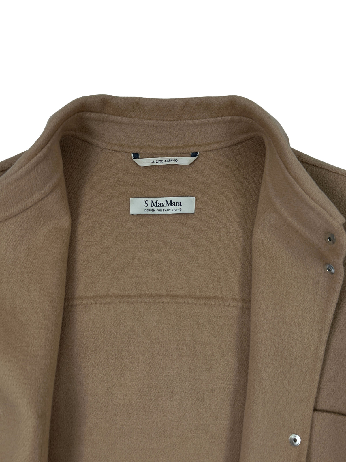 'S Max Mara Size 2 Belted Wool Coat
