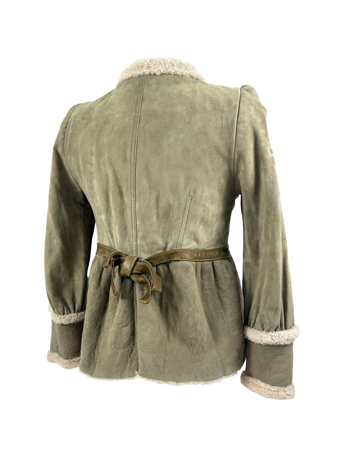 RED Valentino Size 40 Suede Peplum Jacket