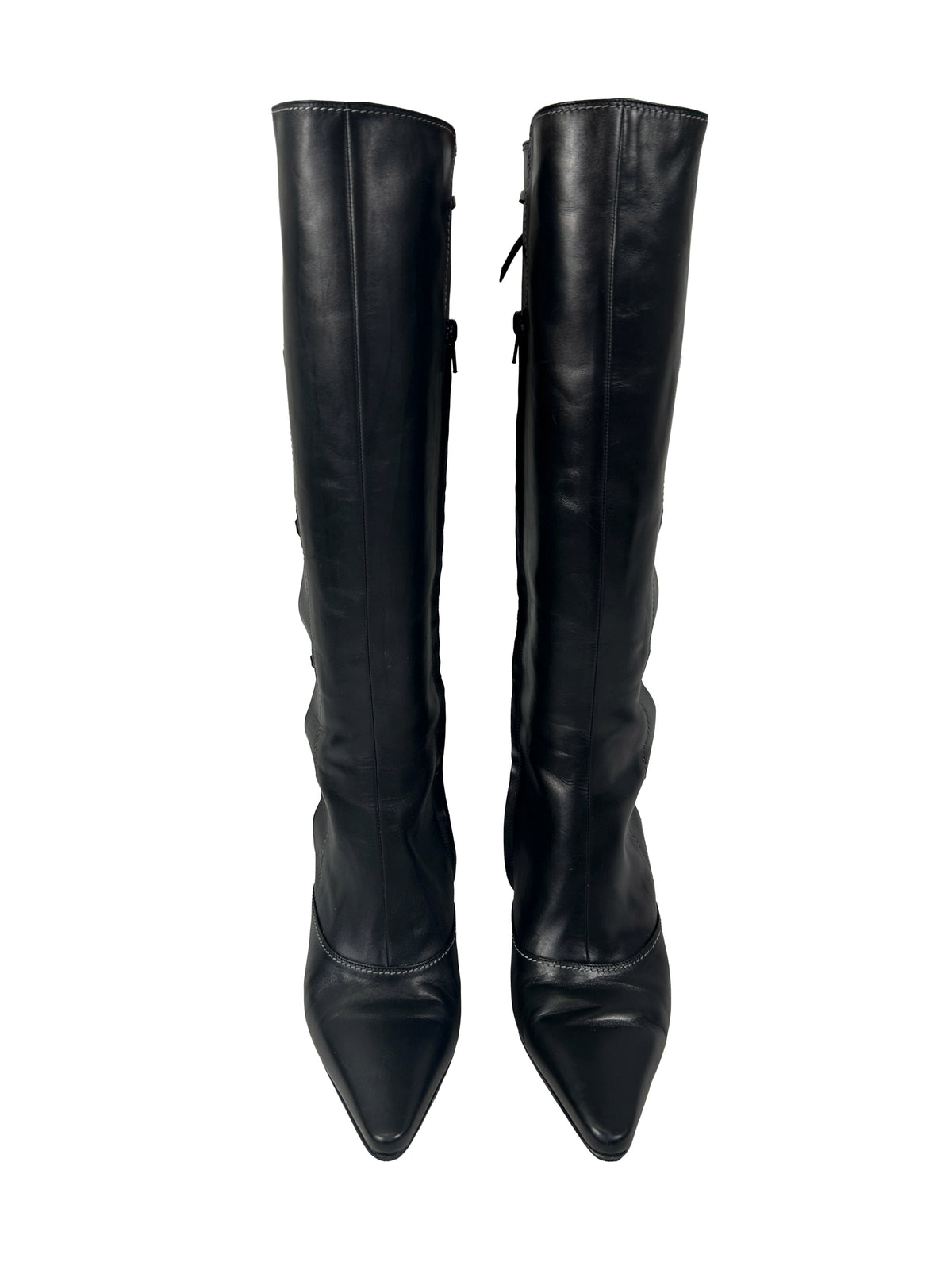Salvatore Ferragamo Size 8 Side Laced Stiletto Boots
