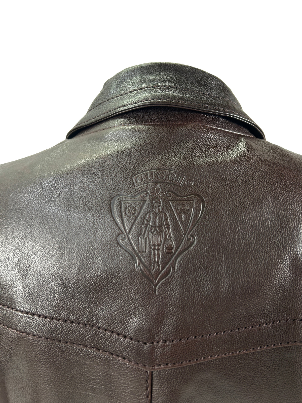 Gucci Dark Brown Leather Blazer