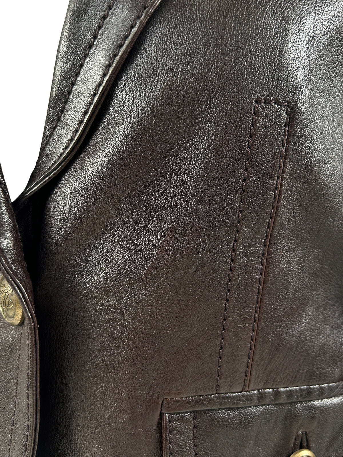 Gucci Dark Brown Leather Blazer