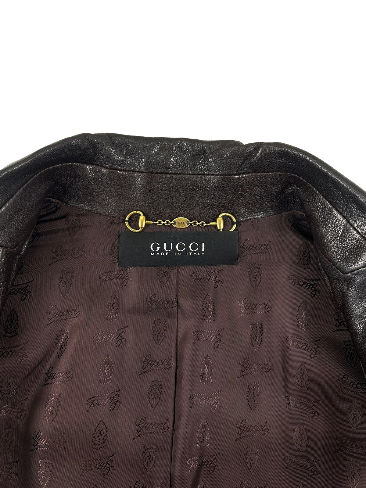 Gucci Dark Brown Leather Blazer