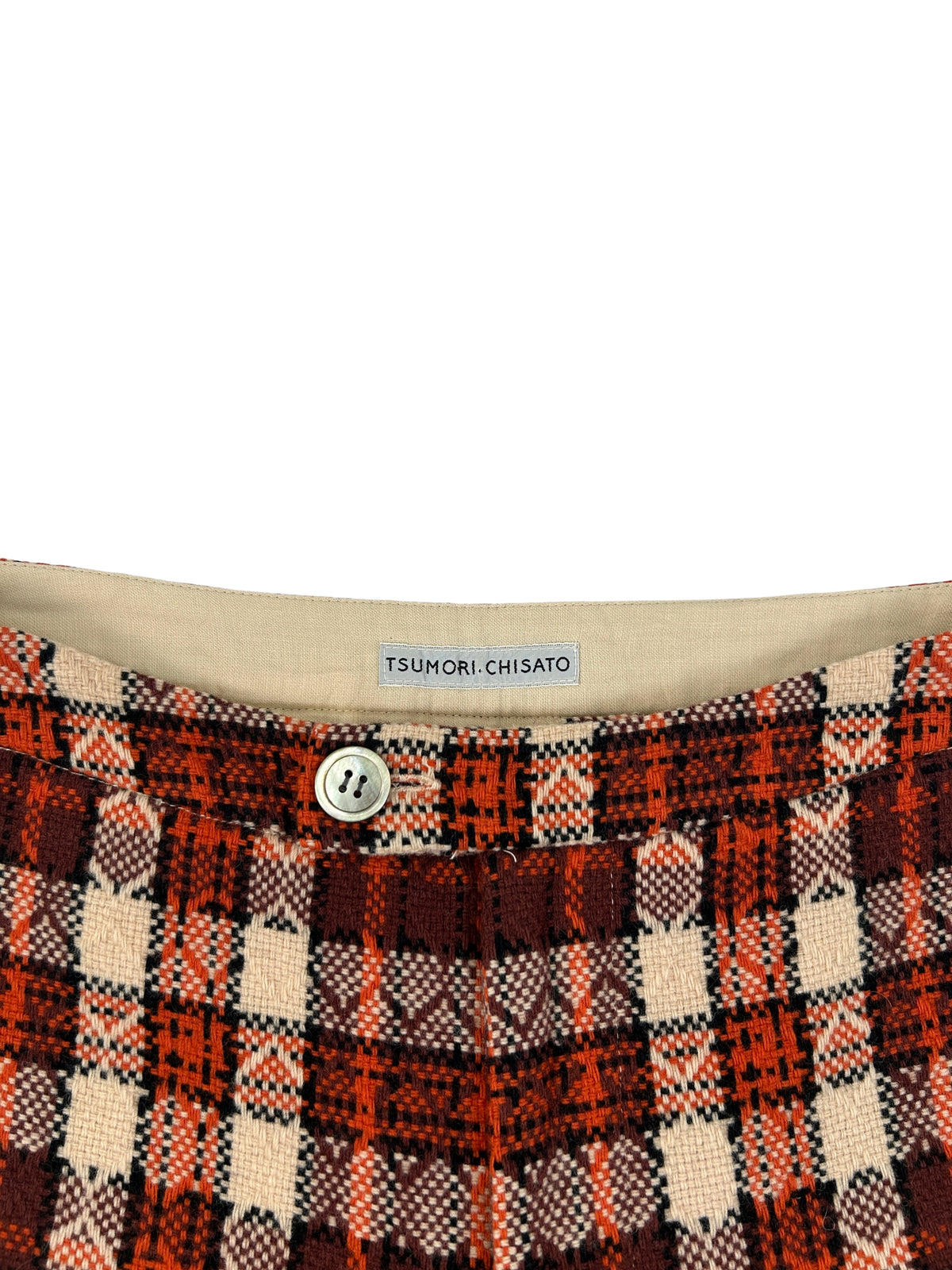 Tsumori Chisato Size 26" AW 1997 Sample Plaid Shorts