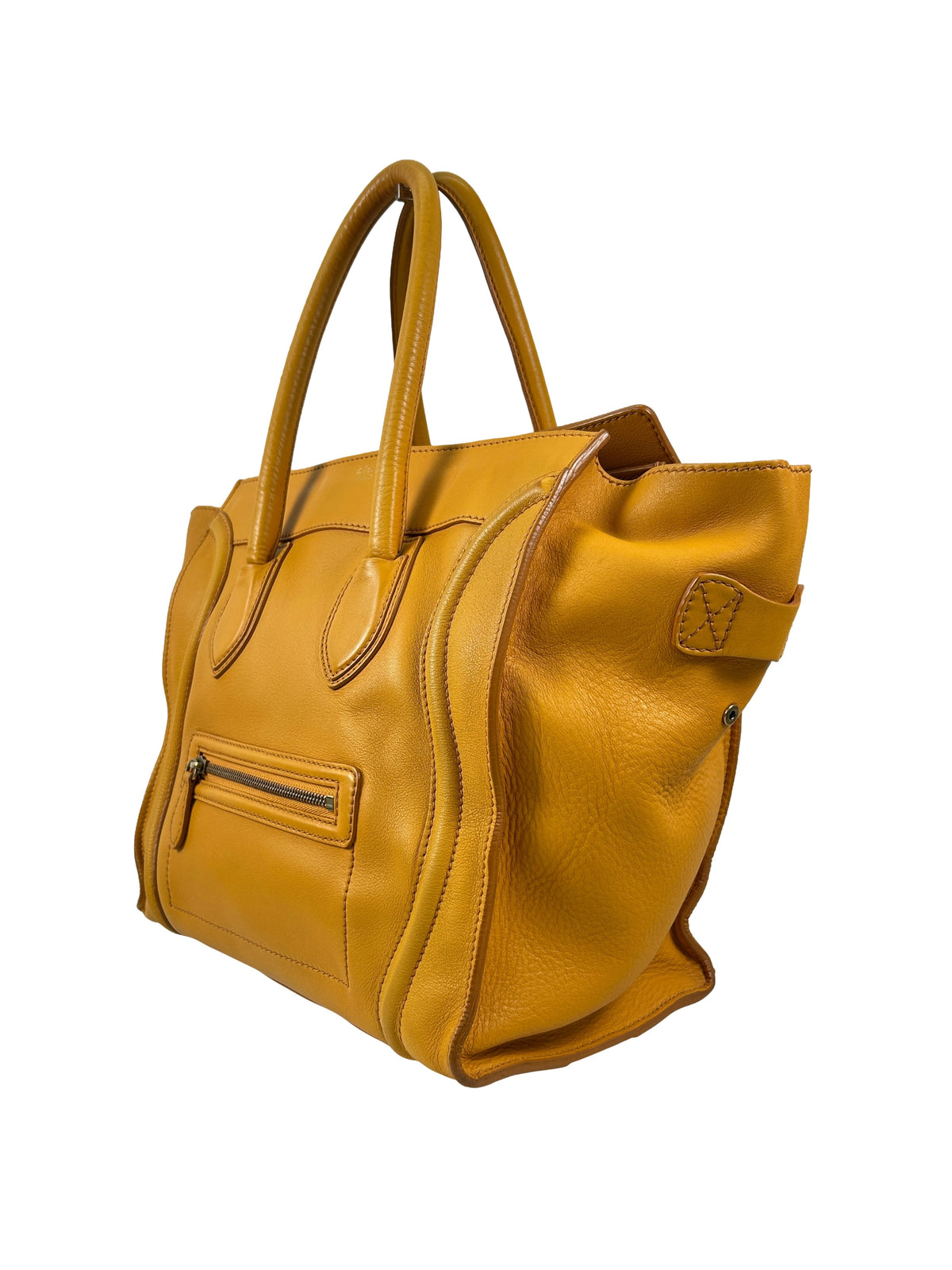 Celine Yellow Mini Luggage Tote Bag
