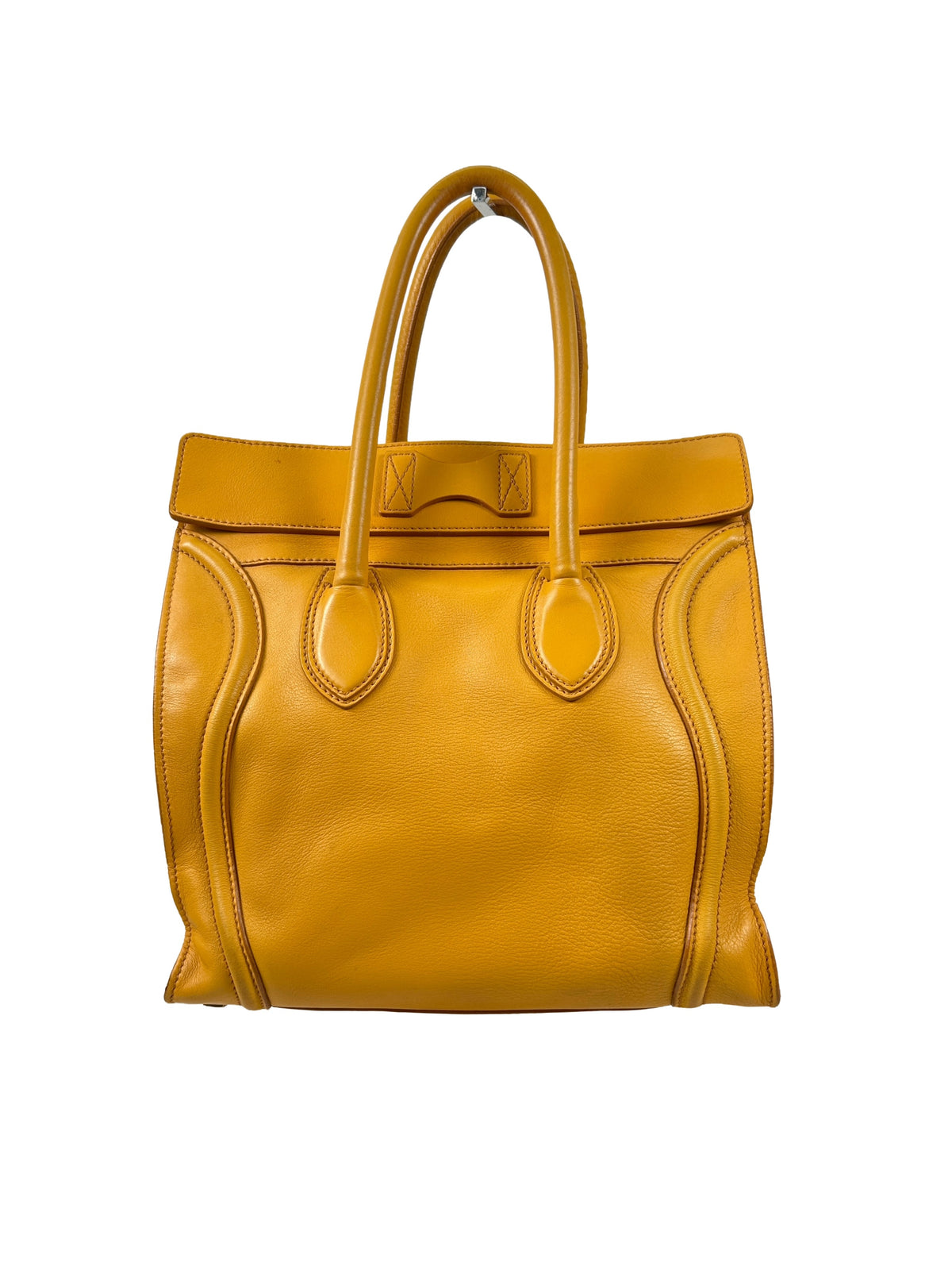 Celine Yellow Mini Luggage Tote Bag