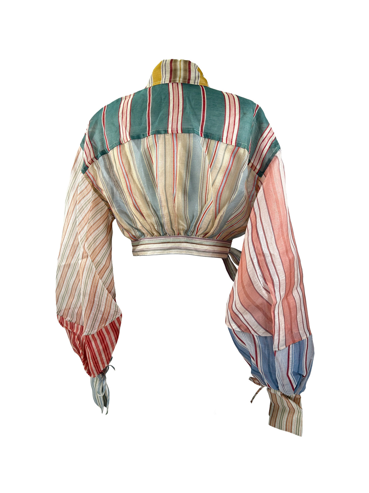 Zimmermann Size 0 Striped Wrap Shirt