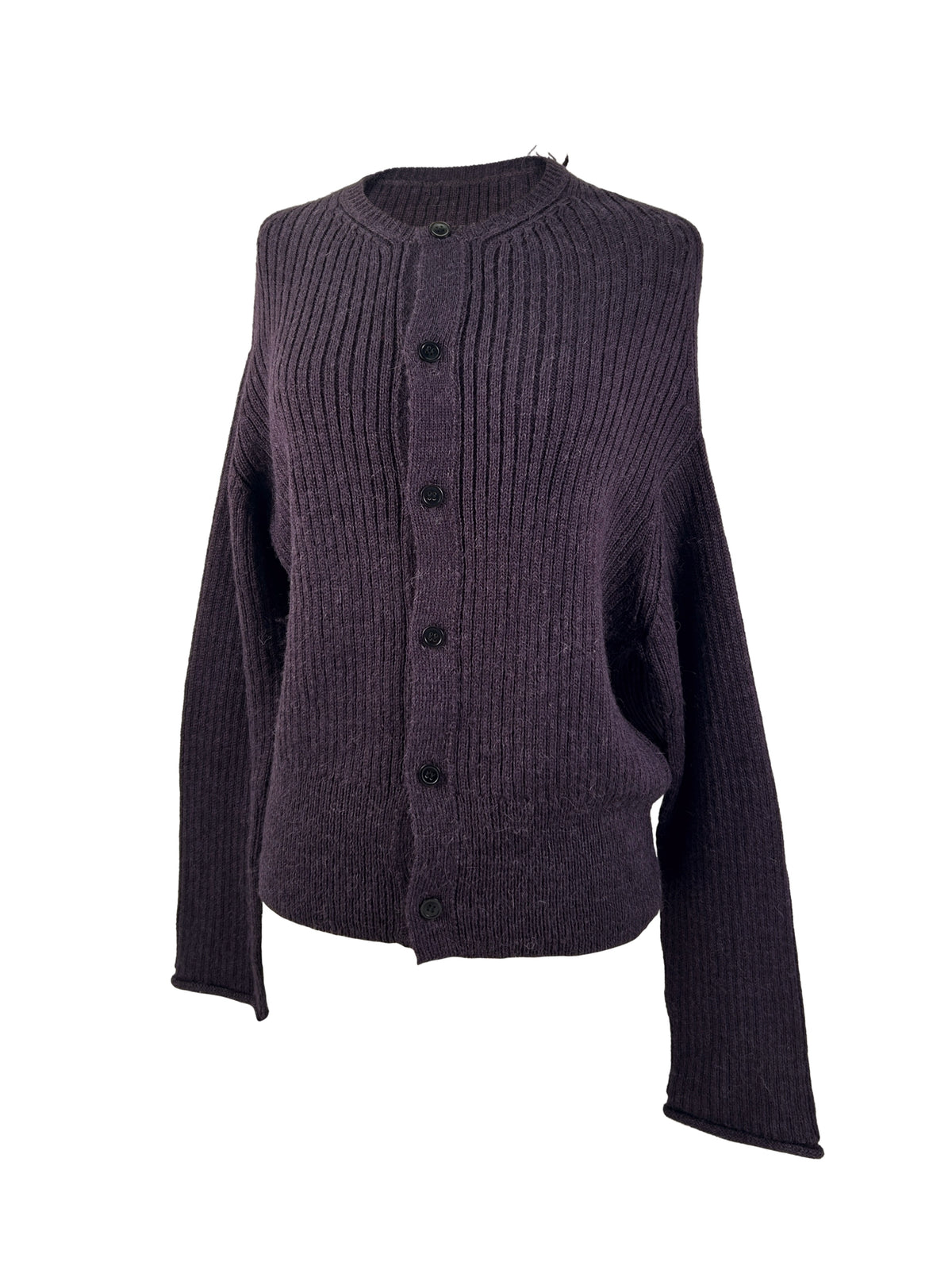 Y's Size 2 Asymmetrical Drop-Shoulder Cardigan
