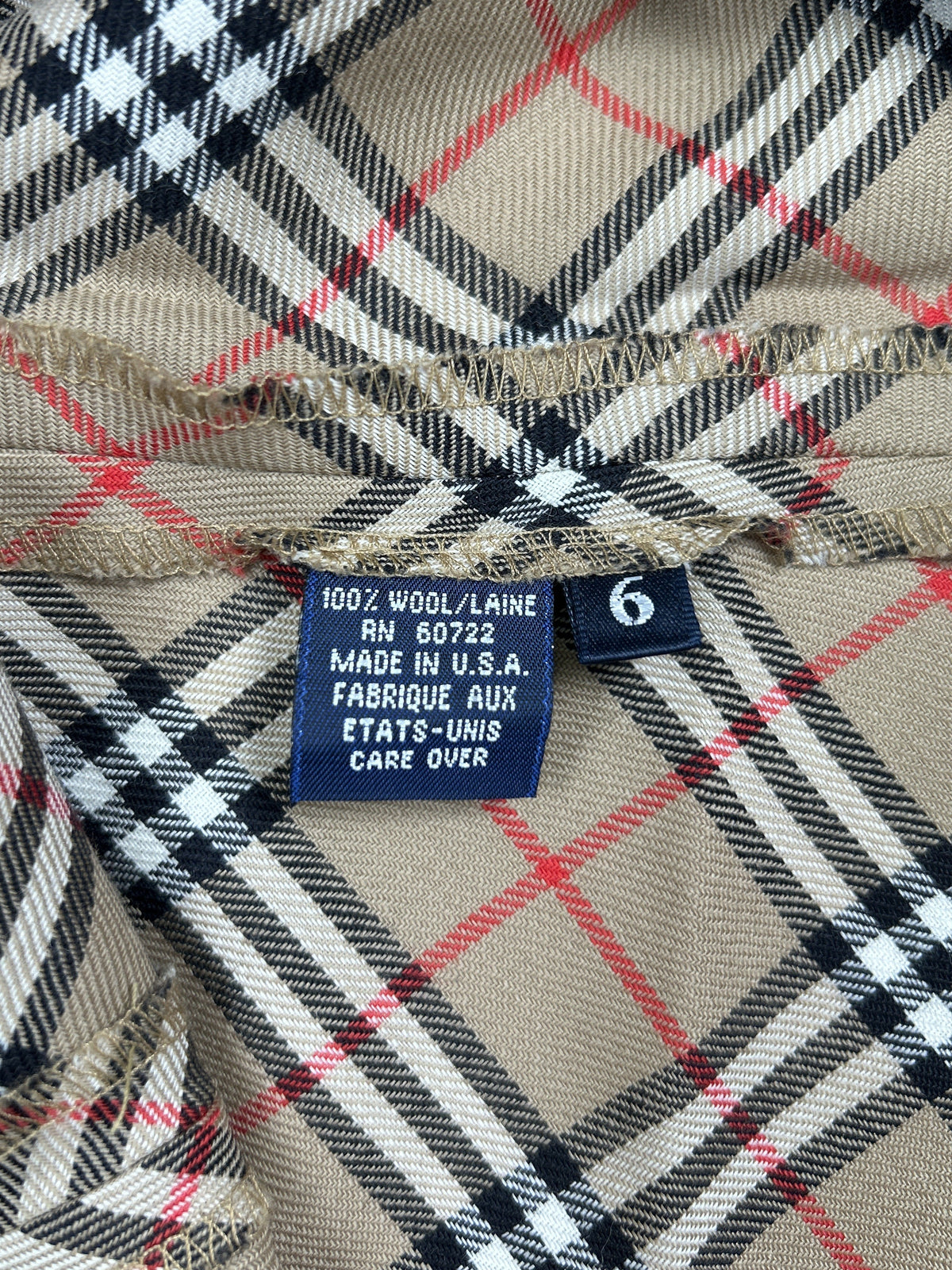 Burberry Size 6 Vintage Nova Check Dress