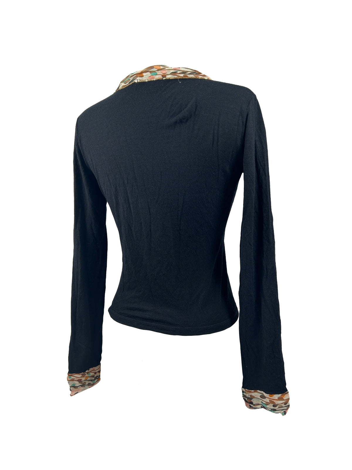 Missoni Chiffon Trimmed Long-Sleeve Top