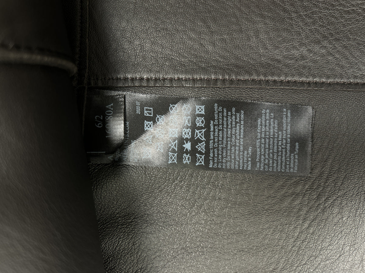 All Saints Size 2 Belted Leather Trench Coat