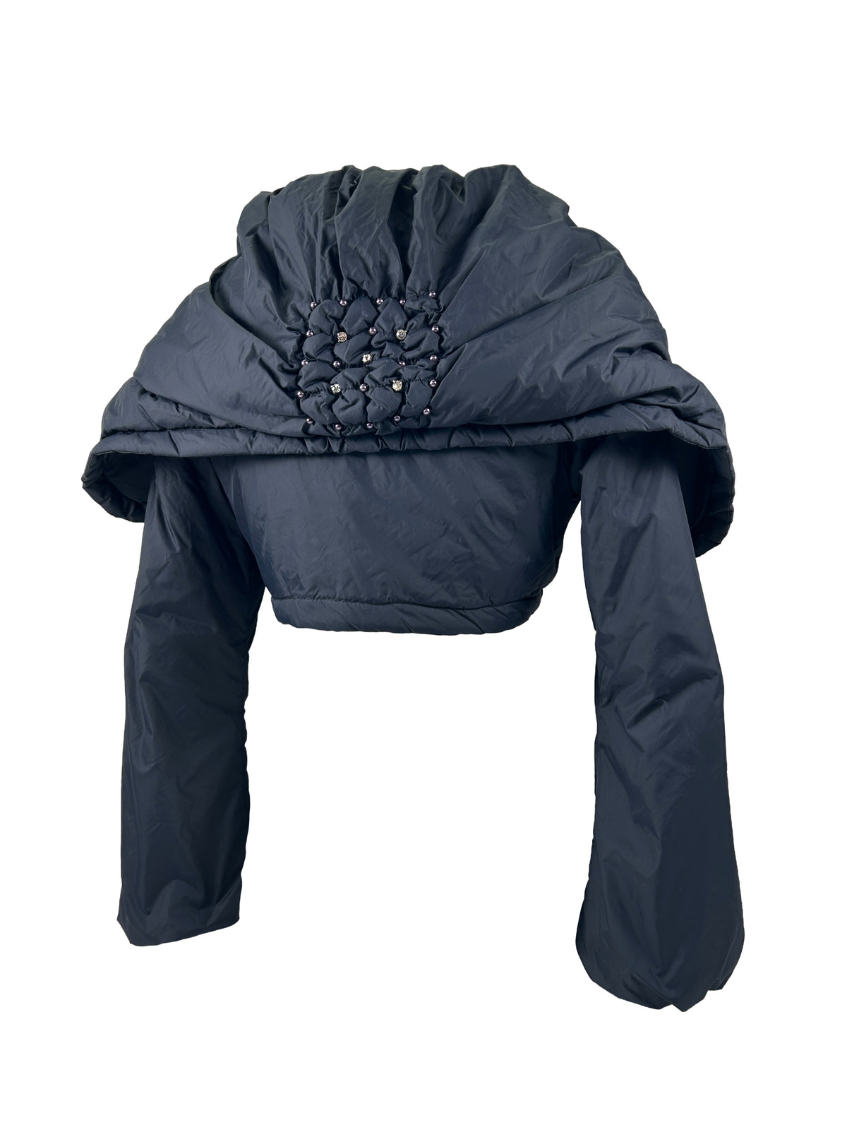 Anna Sui Size 38 Rhinestone Puffer Bolero Jacket