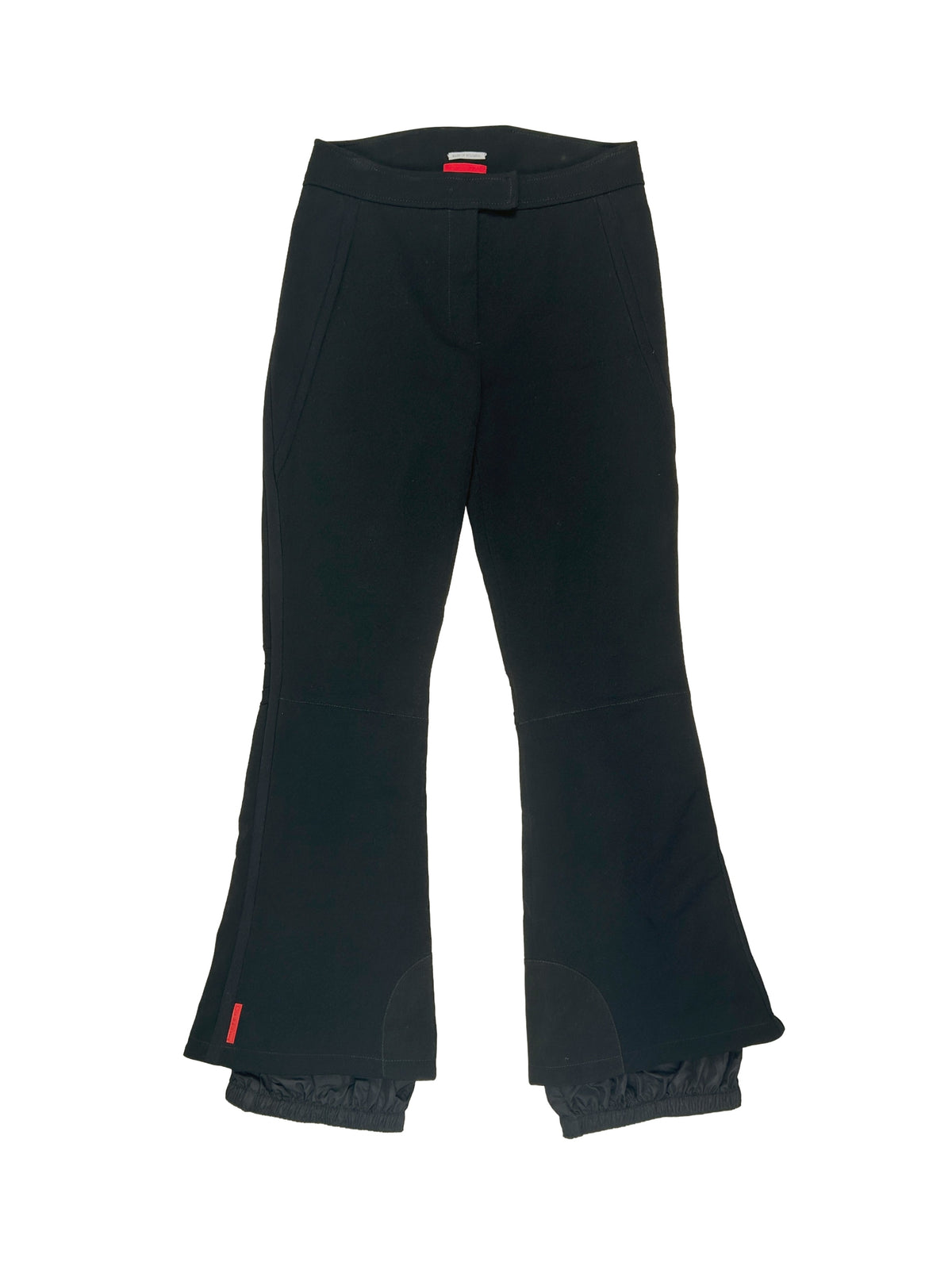Prada Size 40 Black Flare Leg Ski Pants