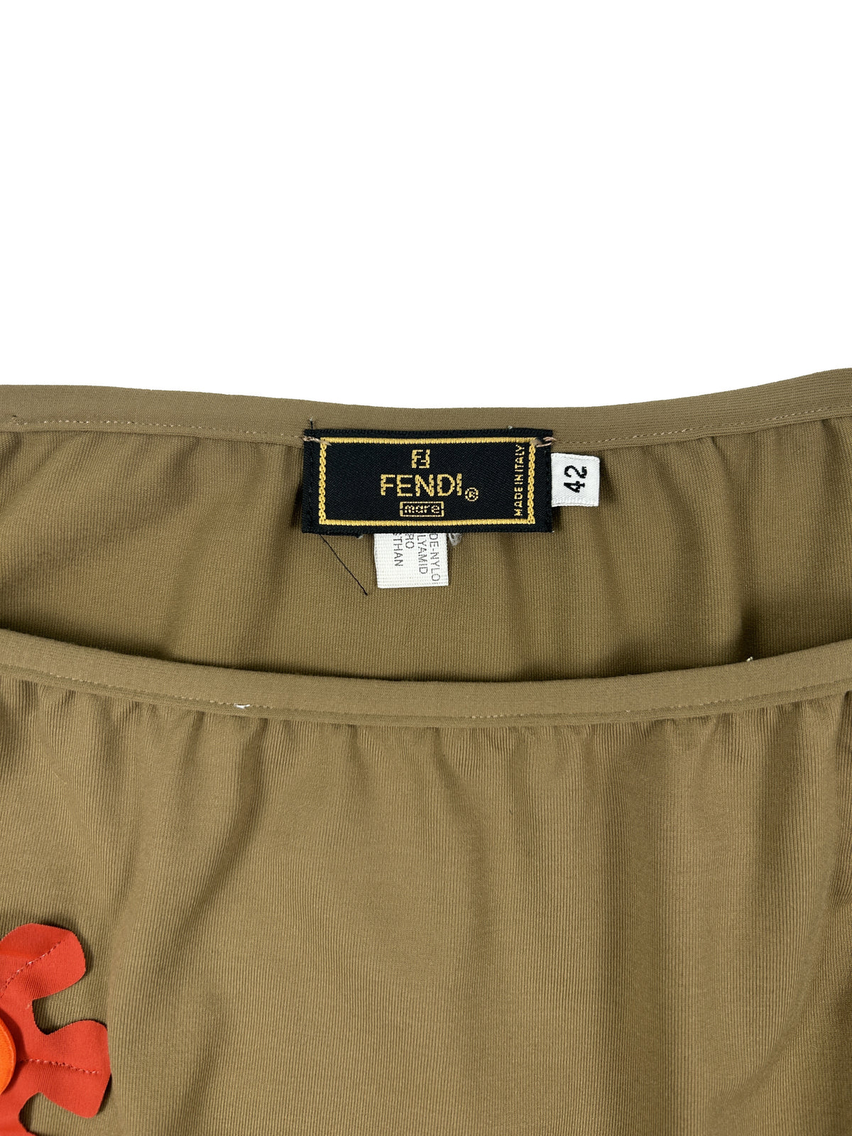Fendi Size 42 3D Leaf Applique Cover-up Skirt