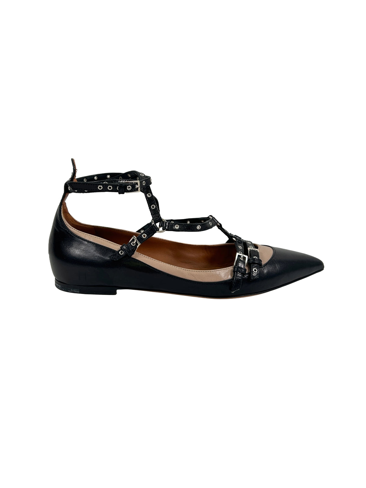 Valentino Size 37 Caged Ballet Flats