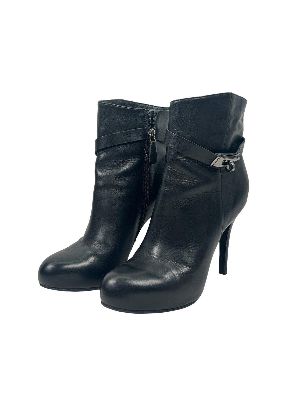 Hermes Size 38 Turn-Lock Stiletto Ankle Boots