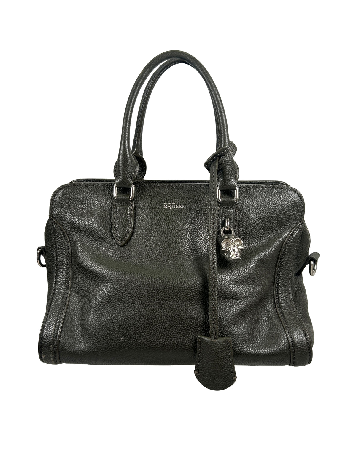 Alexander McQueen Pebbled Leather Small Skull Padlock Bag