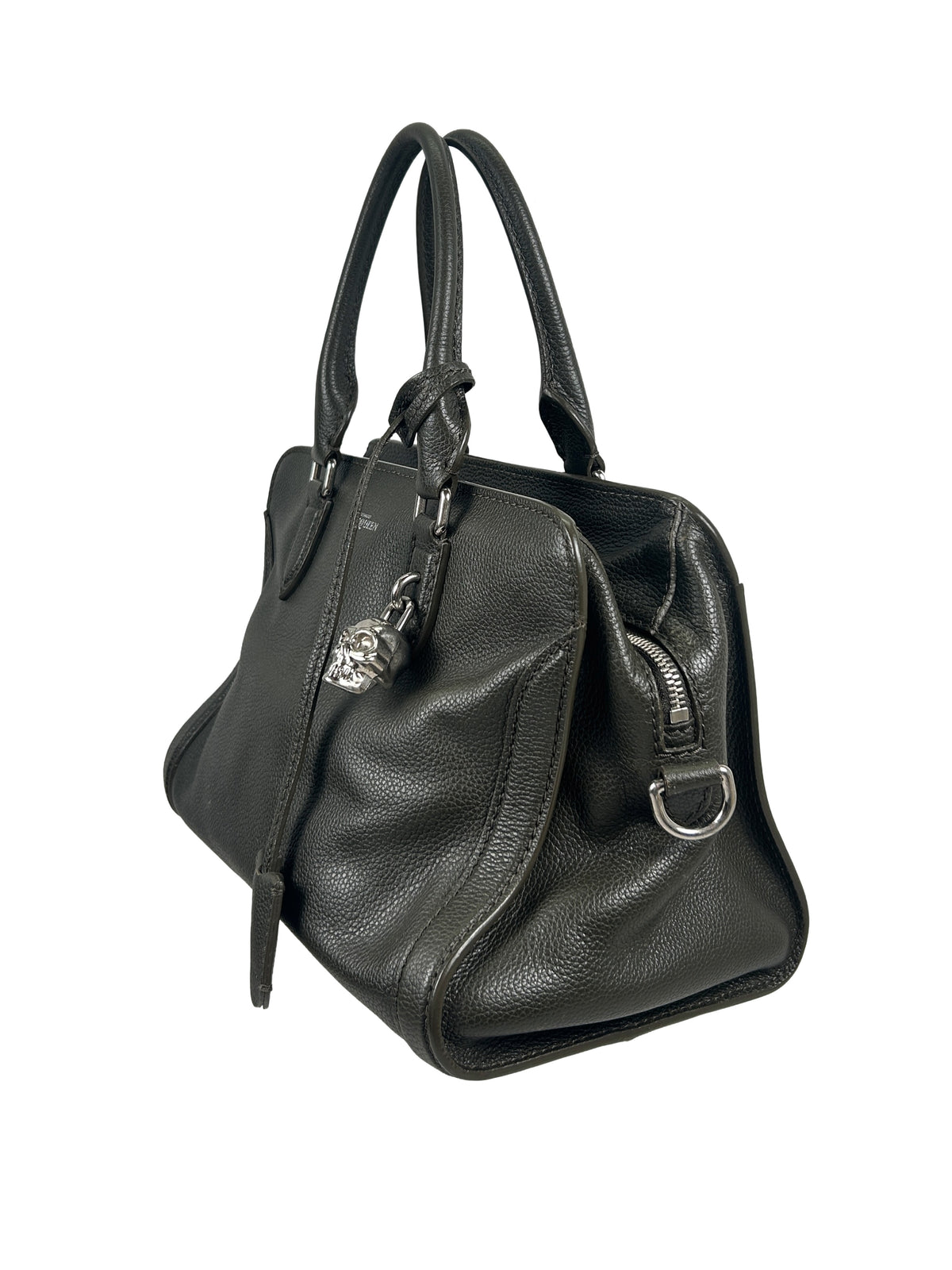 Alexander McQueen Pebbled Leather Small Skull Padlock Bag