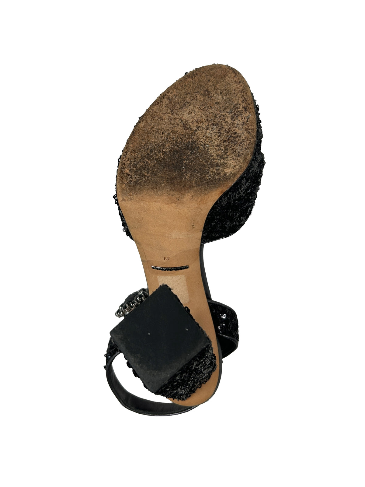 Dolce & Gabbana Size 39 Sequin-Embellished Heeled Sandals