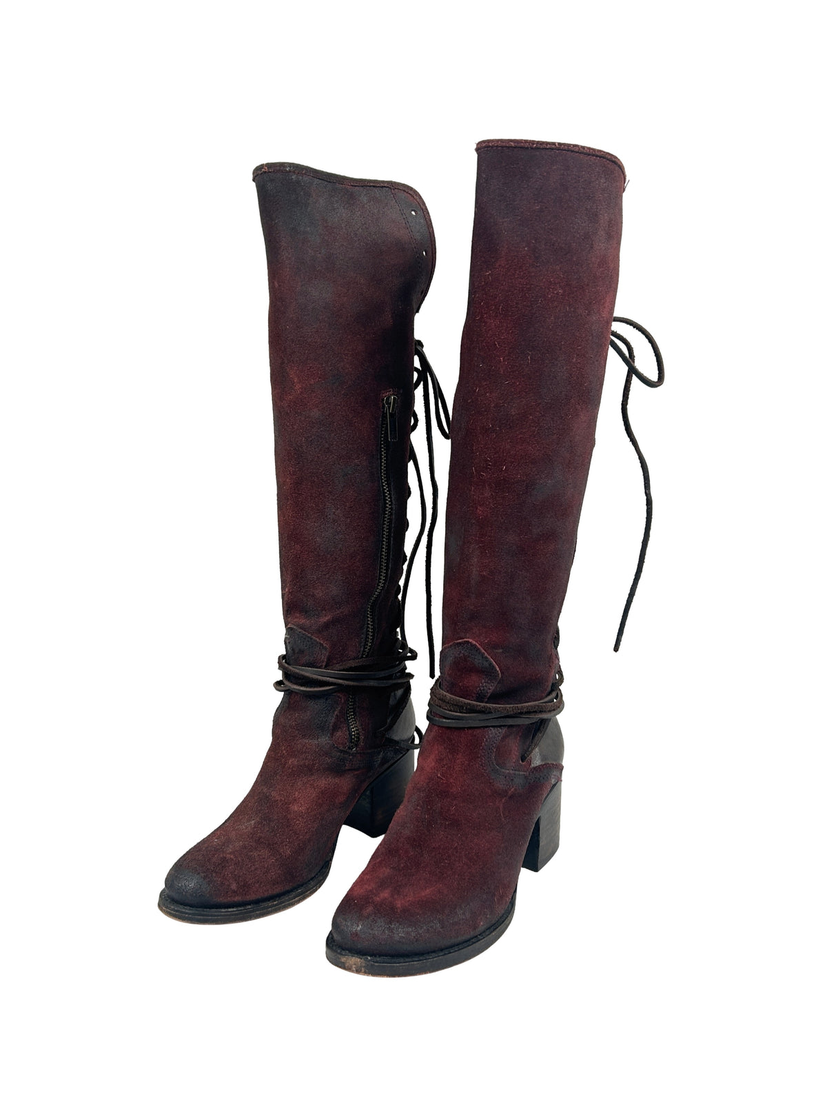Freebird Size 8 COAL Suede Tall Riding Boots