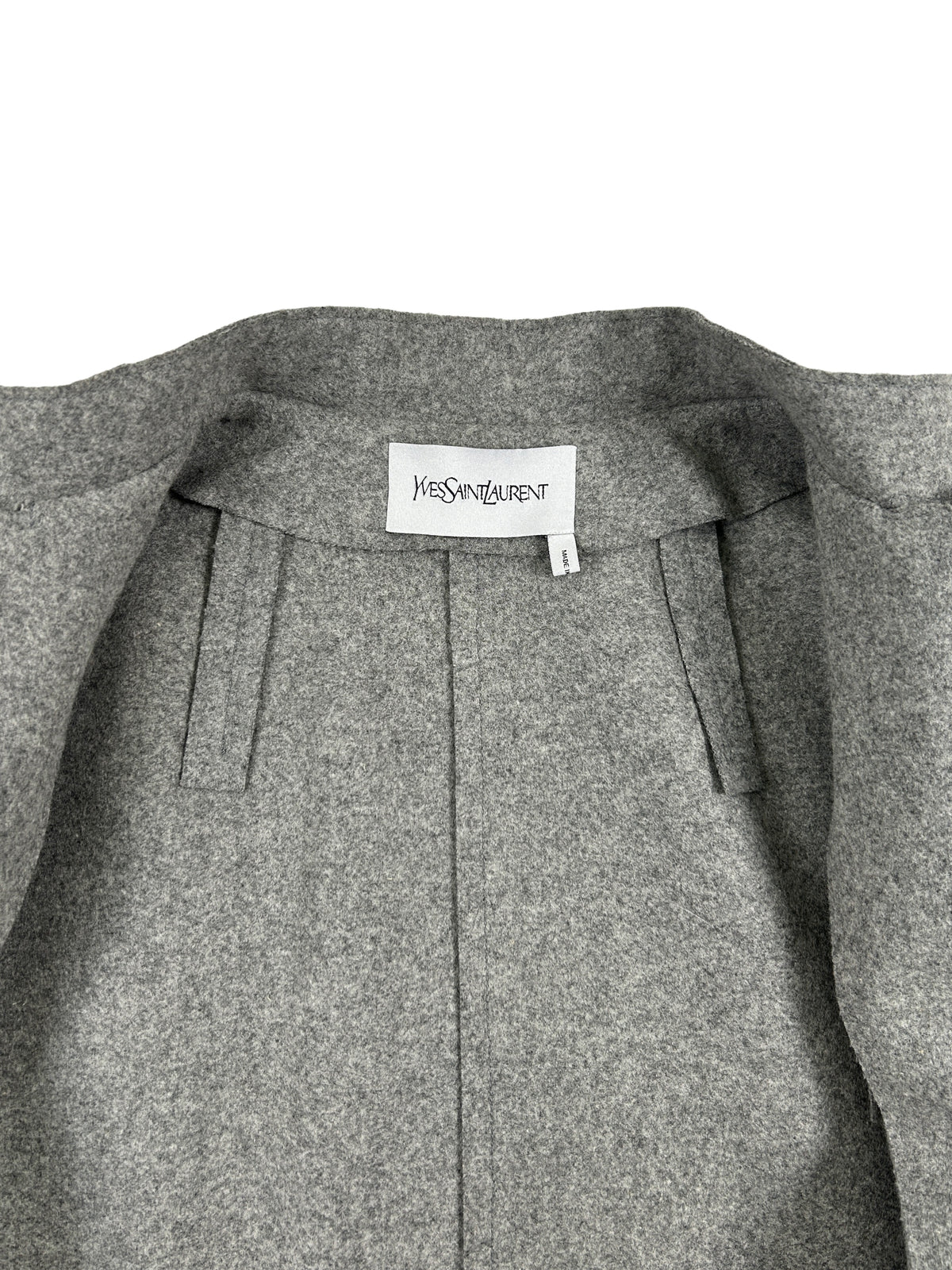 Yves Saint Laurent Size 38 Wool Flounce Sleeve Coat