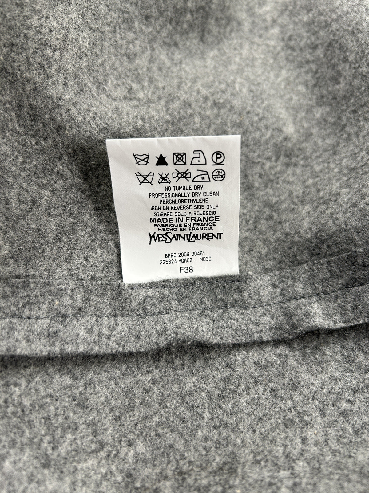 Yves Saint Laurent Size 38 Wool Flounce Sleeve Coat