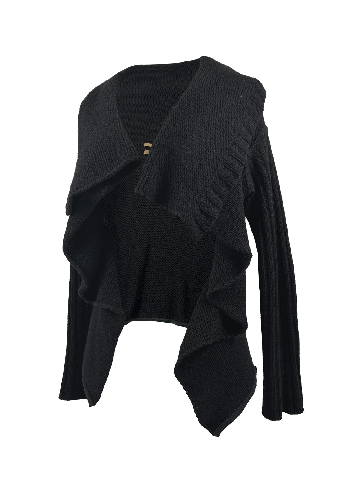 Rick Owens Size 4 FW 04 Draped Open-Front Cardigan