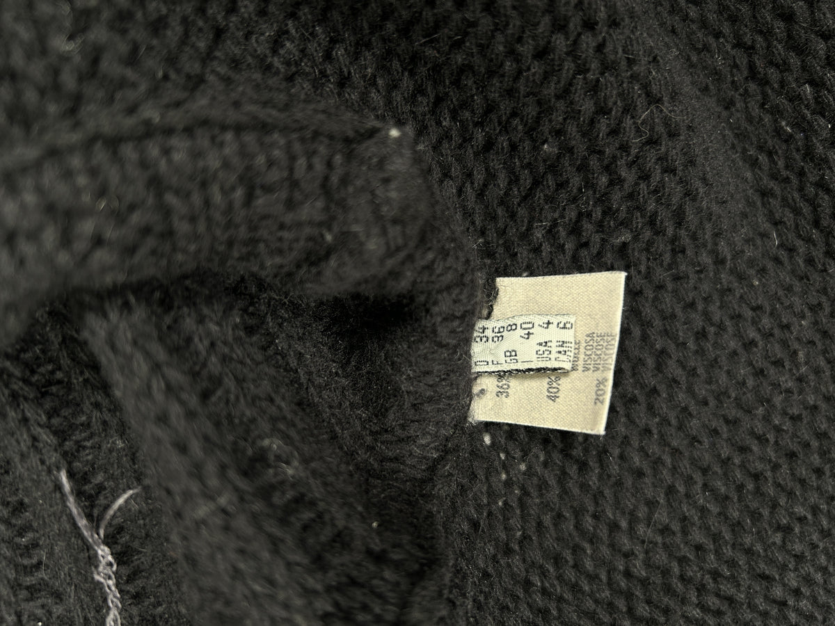 Rick Owens Size 4 FW 04 Draped Open-Front Cardigan