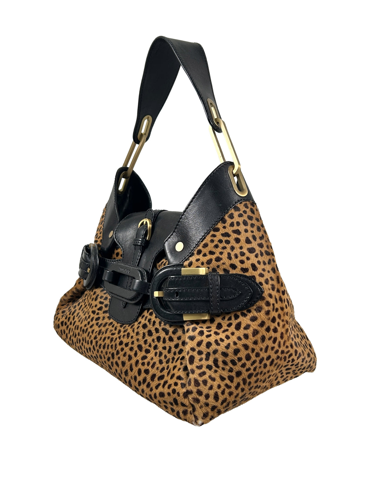 Jimmy Choo Tulita Leopard Print Calfhair Shoulder Bag