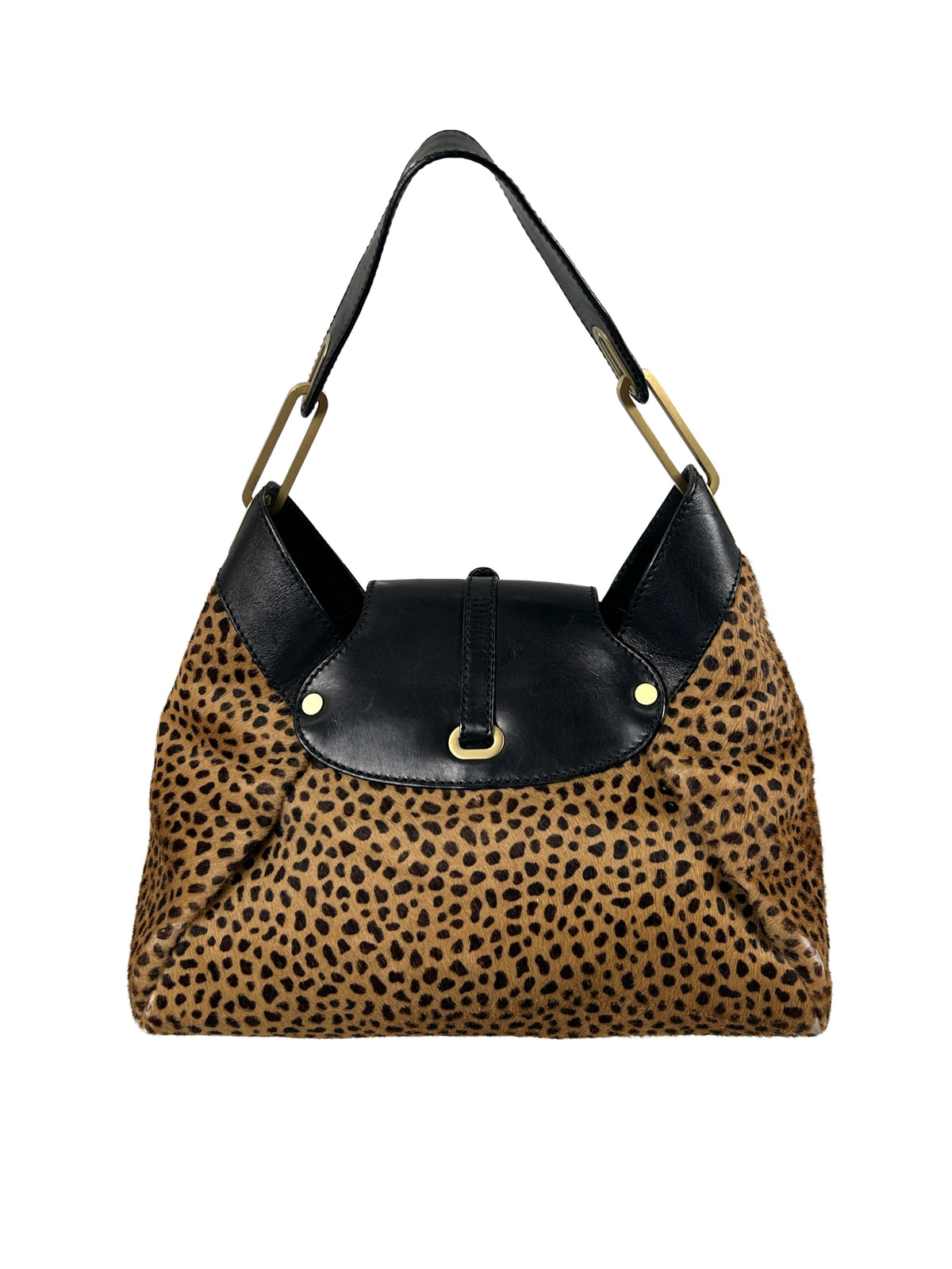 Jimmy Choo Tulita Leopard Print Calfhair Shoulder Bag
