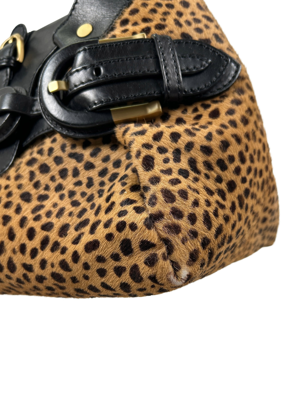 Jimmy Choo Tulita Leopard Print Calfhair Shoulder Bag