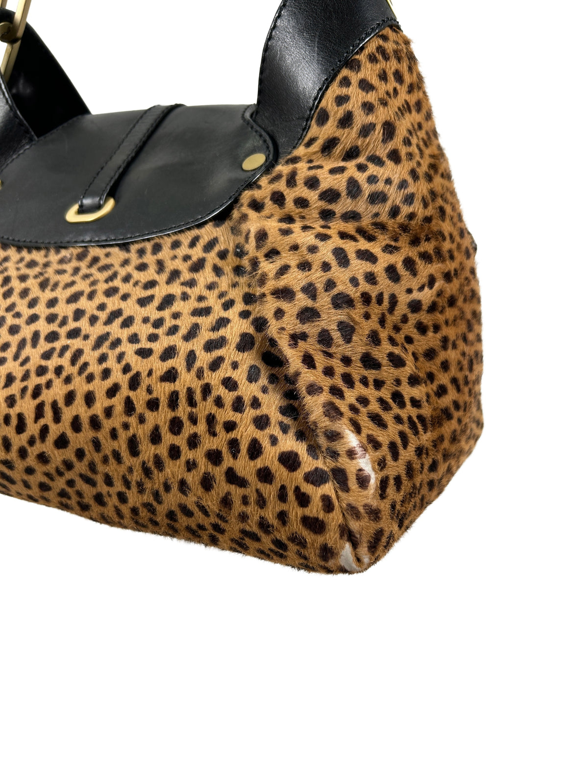 Jimmy Choo Tulita Leopard Print Calfhair Shoulder Bag
