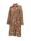 Max Mara Size 2 Floral-Embroidered Tweed Coat