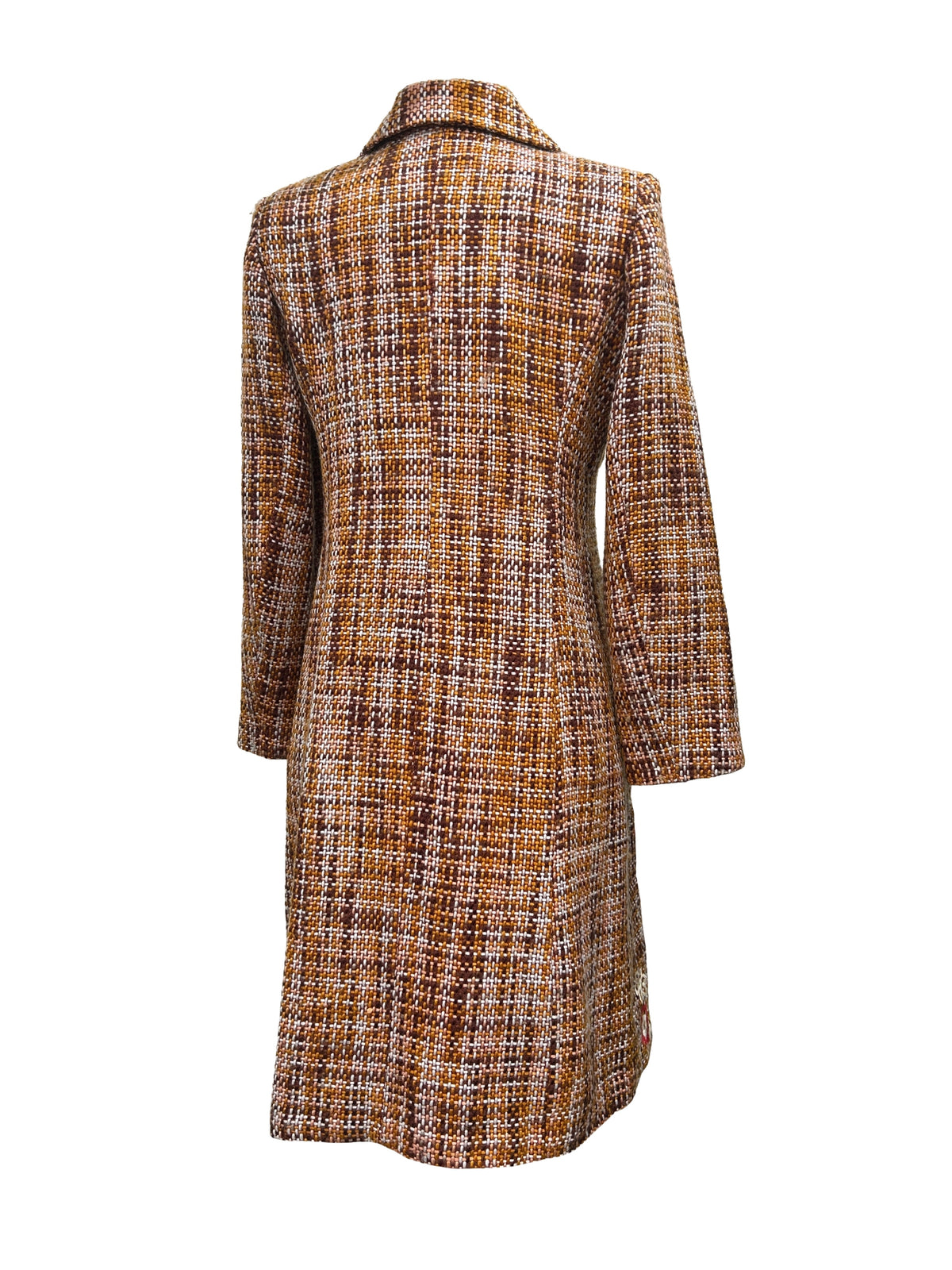 Max Mara Size 2 Floral-Embroidered Tweed Coat